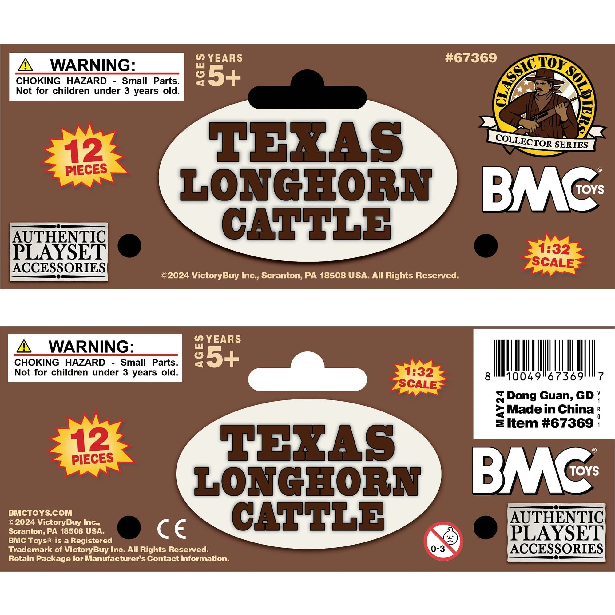 BMC CTS Western Longhorn Steer Cattle - 12pc Plastic Ranch Cow Figures Playset - Image 6