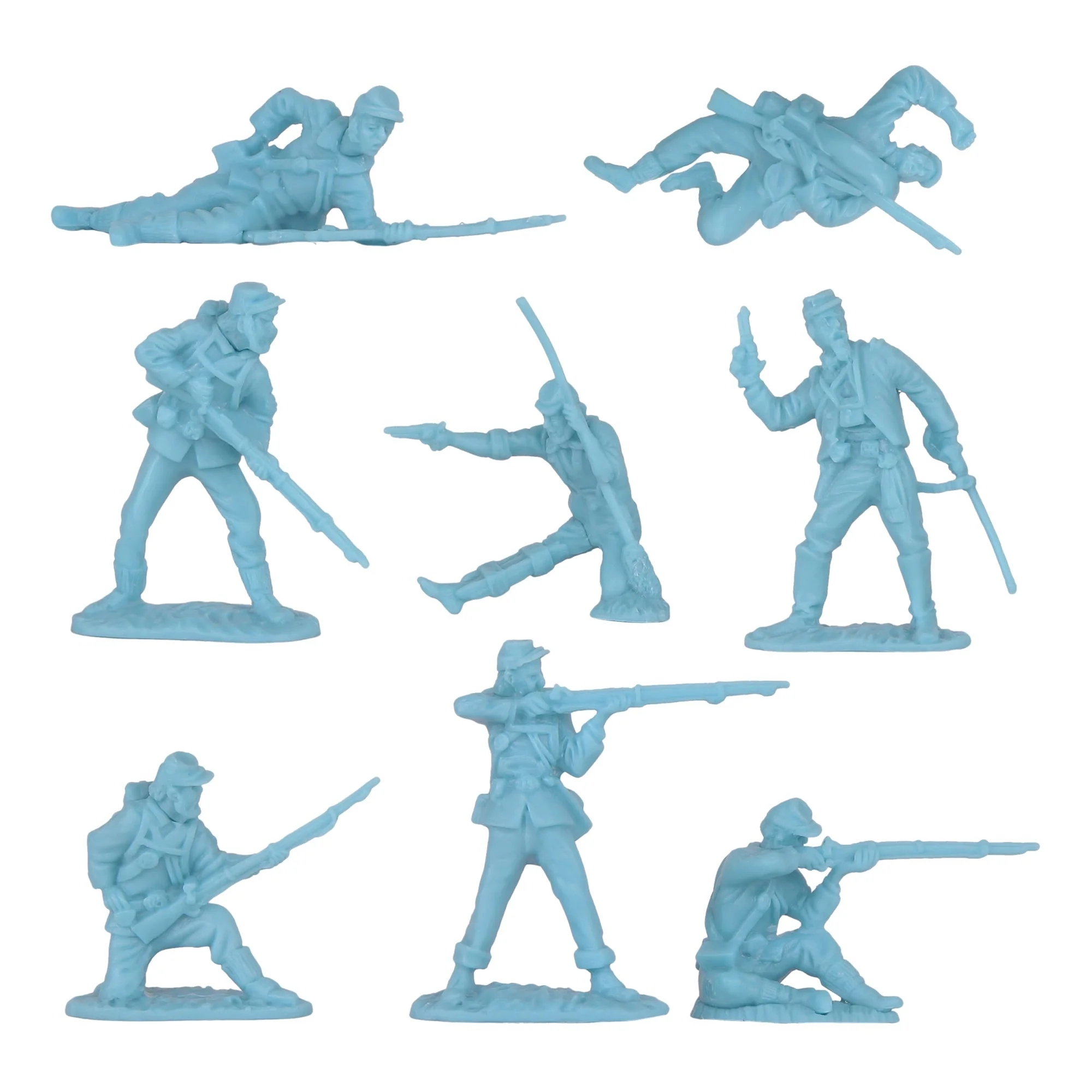 BMC CTS American Civil War Plastic Army Men - 32pc Blue & Gray Soldier Figures - Image 3