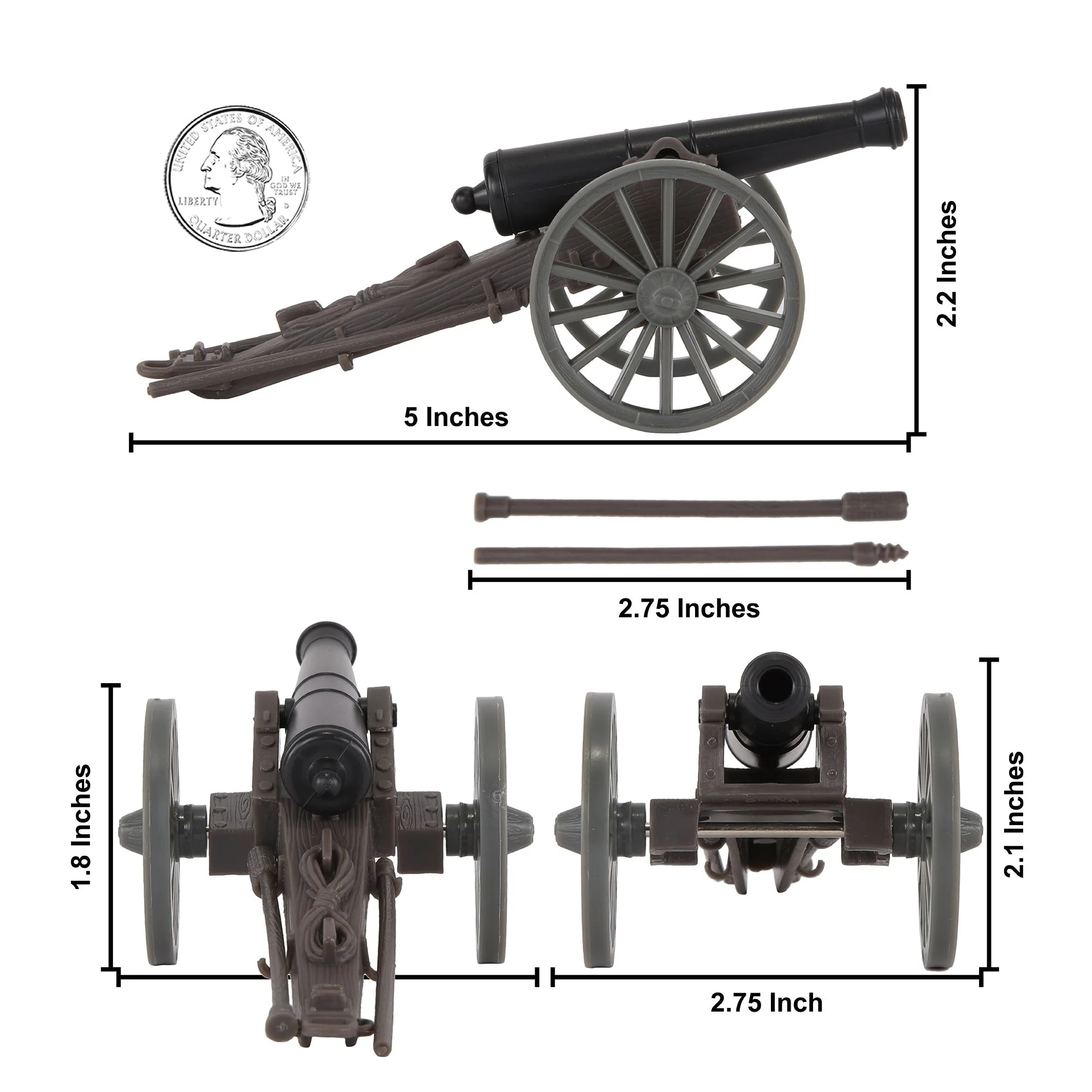 BMC CTS American Civil War Artillery Horse Wagon - Cannon Limber Caisson Playset - Image 4