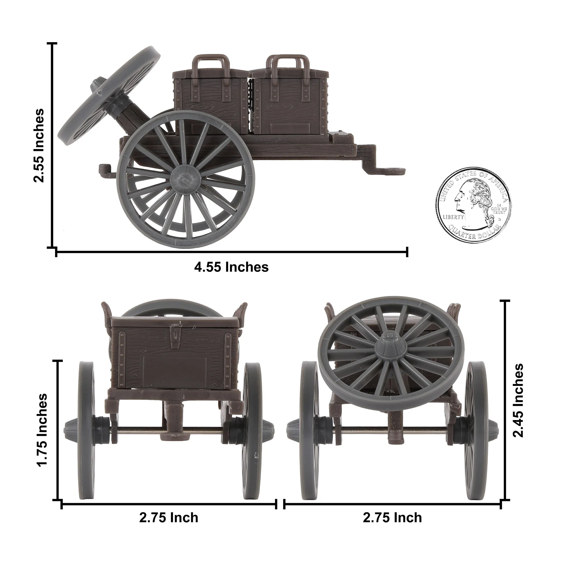 BMC CTS American Civil War Artillery Horse Wagon - Cannon Limber Caisson Playset - Image 5