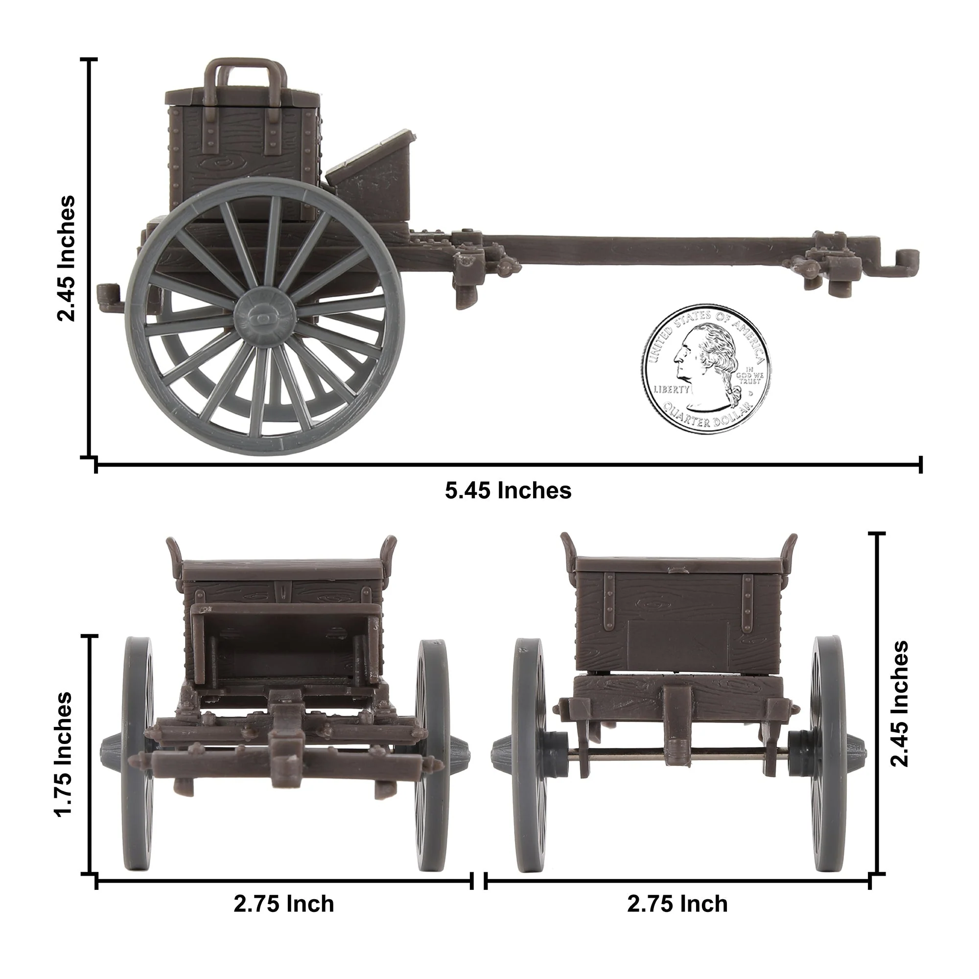 BMC CTS American Civil War Artillery Horse Wagon - Cannon Limber Caisson Playset - Image 6
