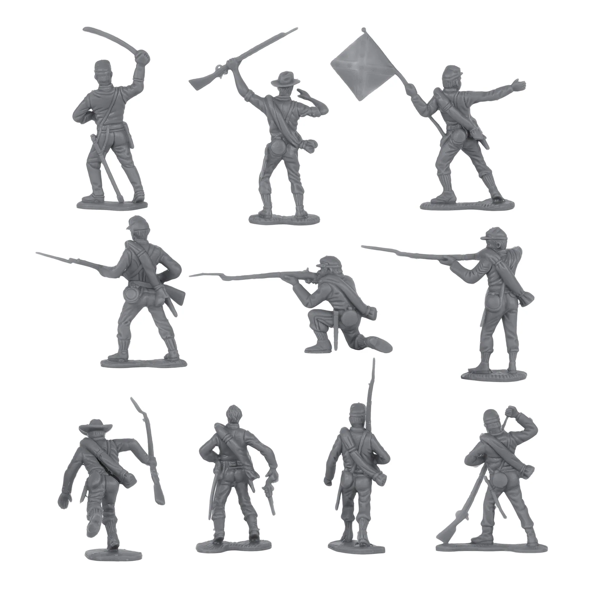 BMC CTS Civil War Battle of Picketts Charge - 101pc Blue & Gray Plastic Army Set - Image 12