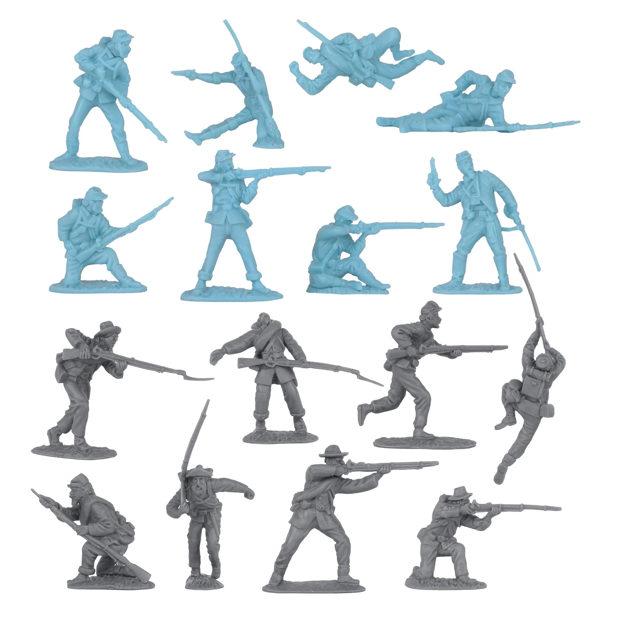 BMC CTS Civil War Battle of Picketts Charge - 101pc Blue & Gray Plastic Army Set - Image 3