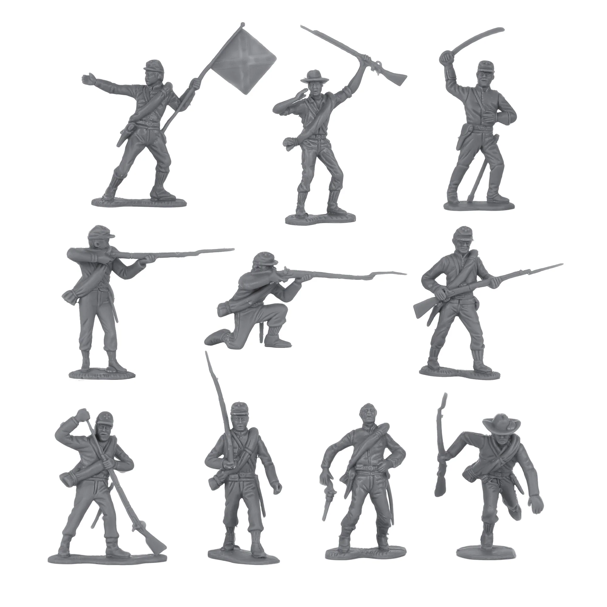 BMC CTS Civil War Battle of Picketts Charge - 101pc Blue & Gray Plastic Army Set - Image 5
