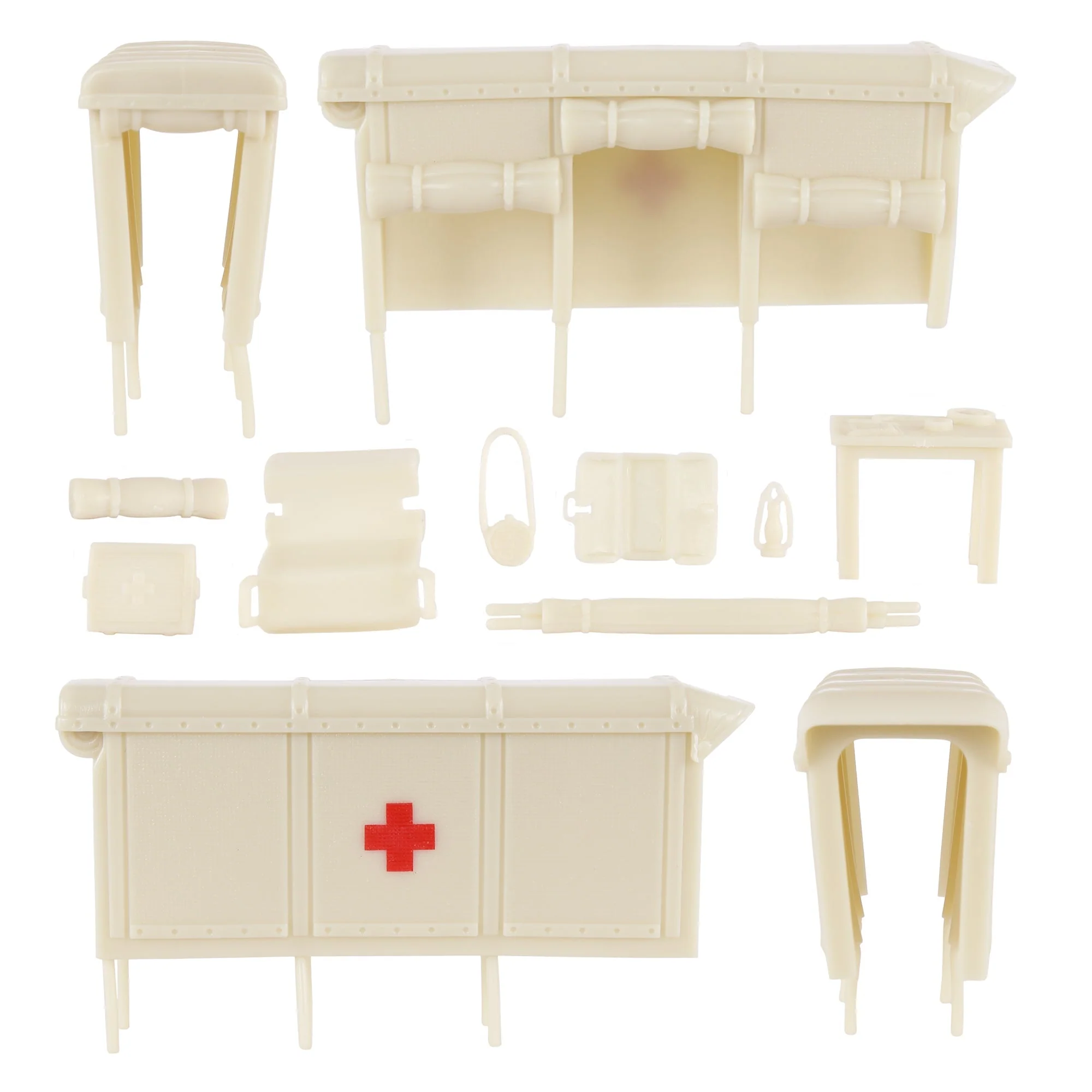 BMC CTS American Civil War Ambulance Wagons - Gray Square Top Horse Cart Playset - Image 7