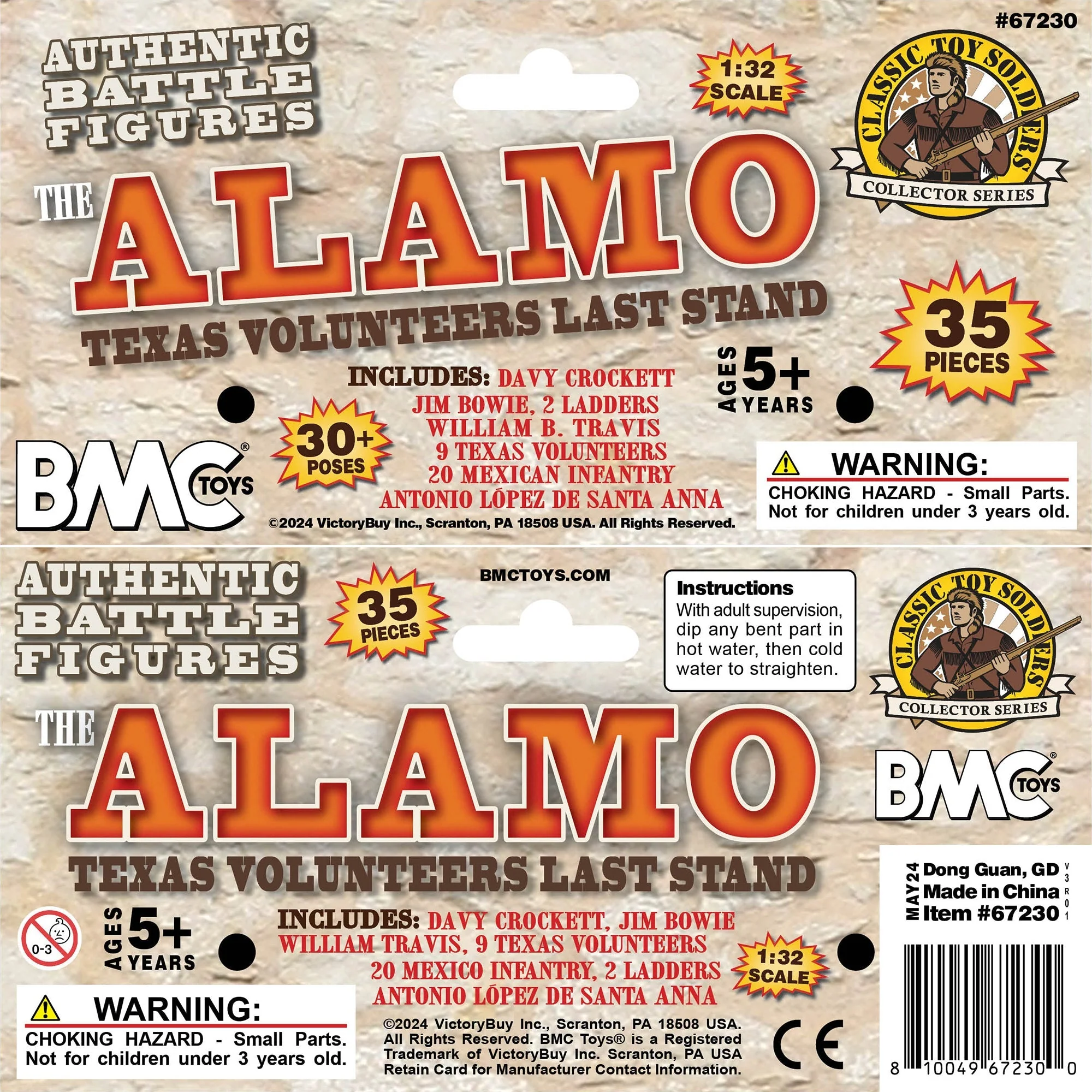 BMC CTS Alamo Texans Last Stand - Brown & Blue 35pc Plastic Army Soldier Figures - Image 10