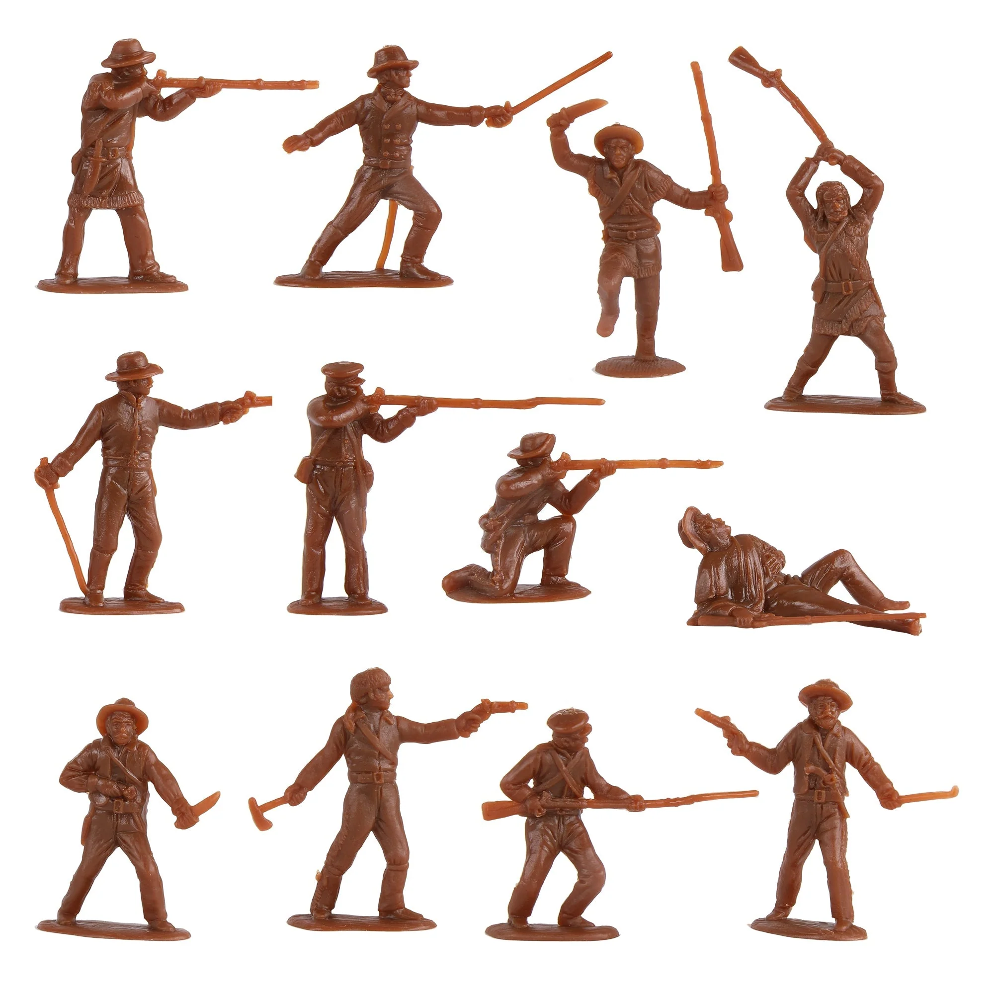 BMC CTS Alamo Texans Last Stand - Brown & Blue 35pc Plastic Army Soldier Figures - Image 3