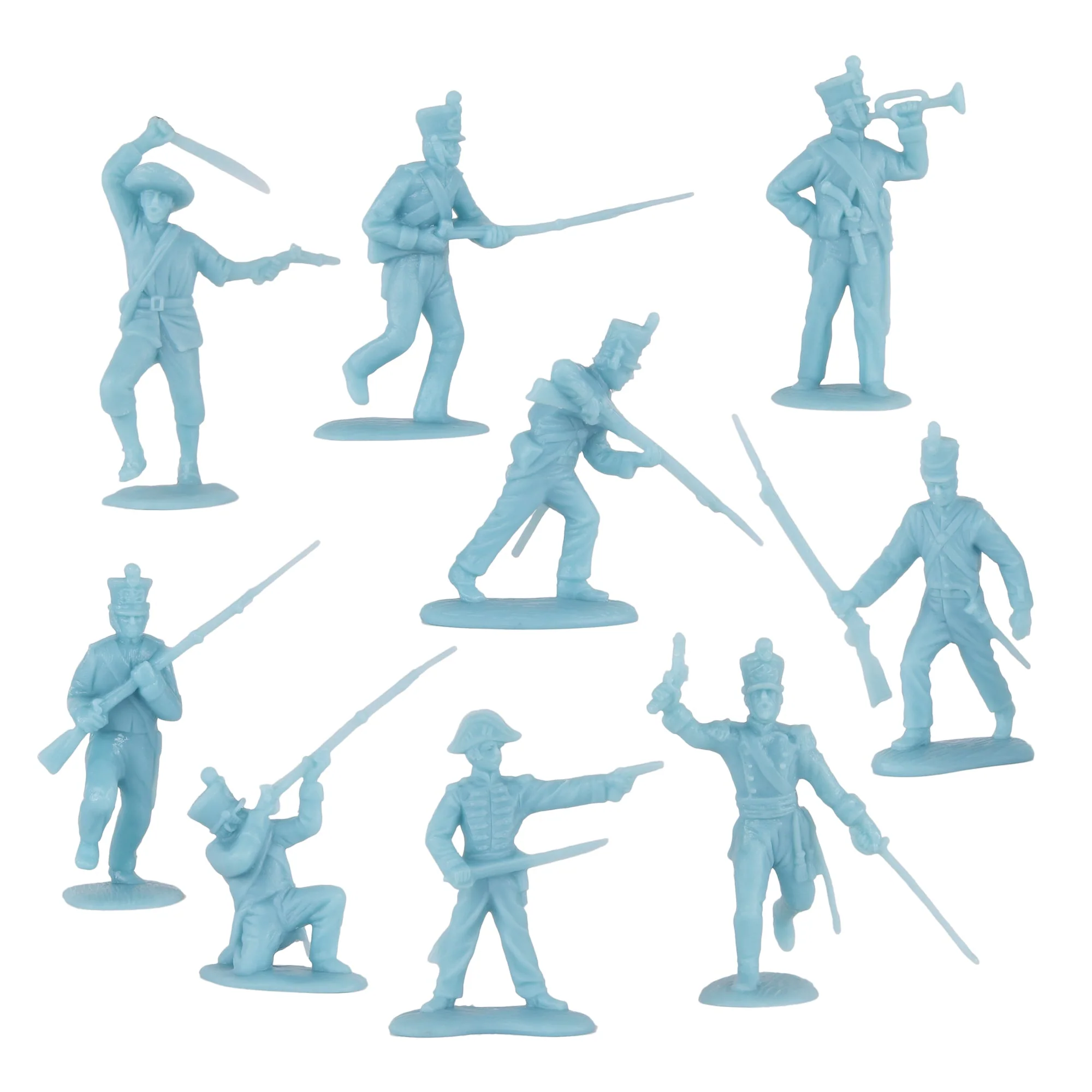 BMC CTS Alamo Texans Last Stand - Brown & Blue 35pc Plastic Army Soldier Figures - Image 4