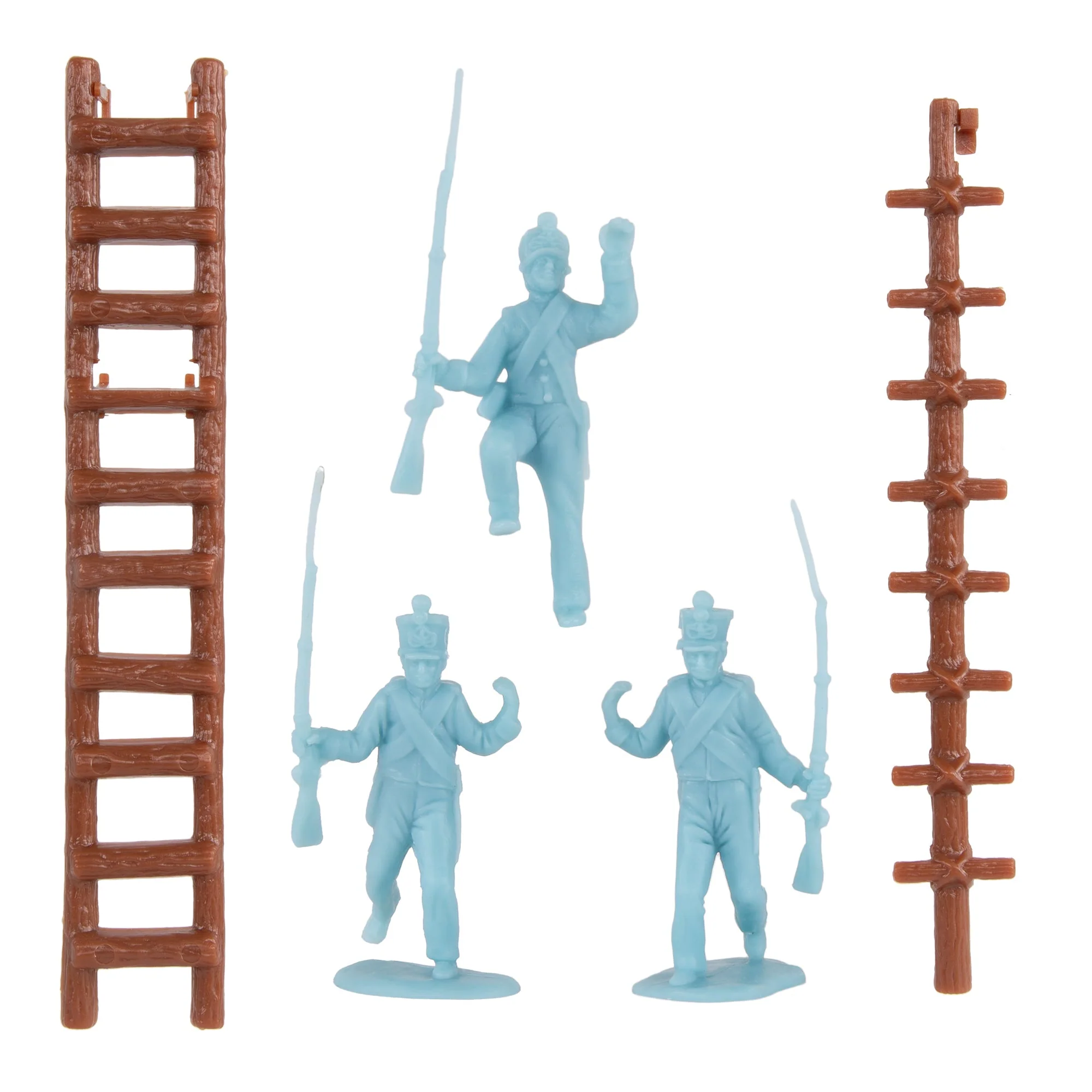 BMC CTS Alamo Texans Last Stand - Brown & Blue 35pc Plastic Army Soldier Figures - Image 5