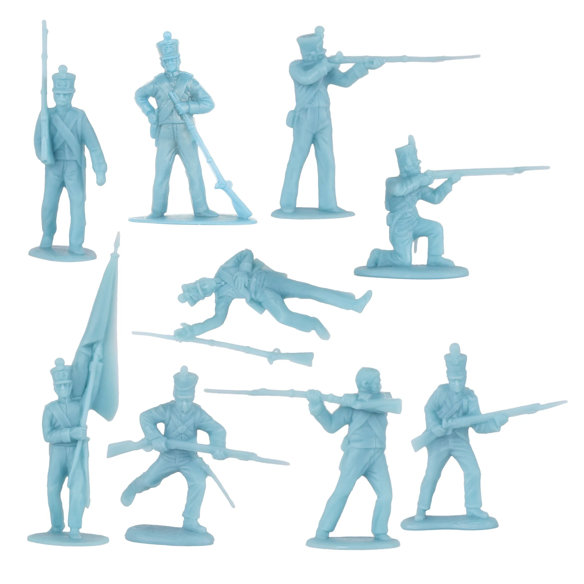 BMC CTS Alamo Texans Last Stand - Brown & Blue 35pc Plastic Army Soldier Figures - Image 7