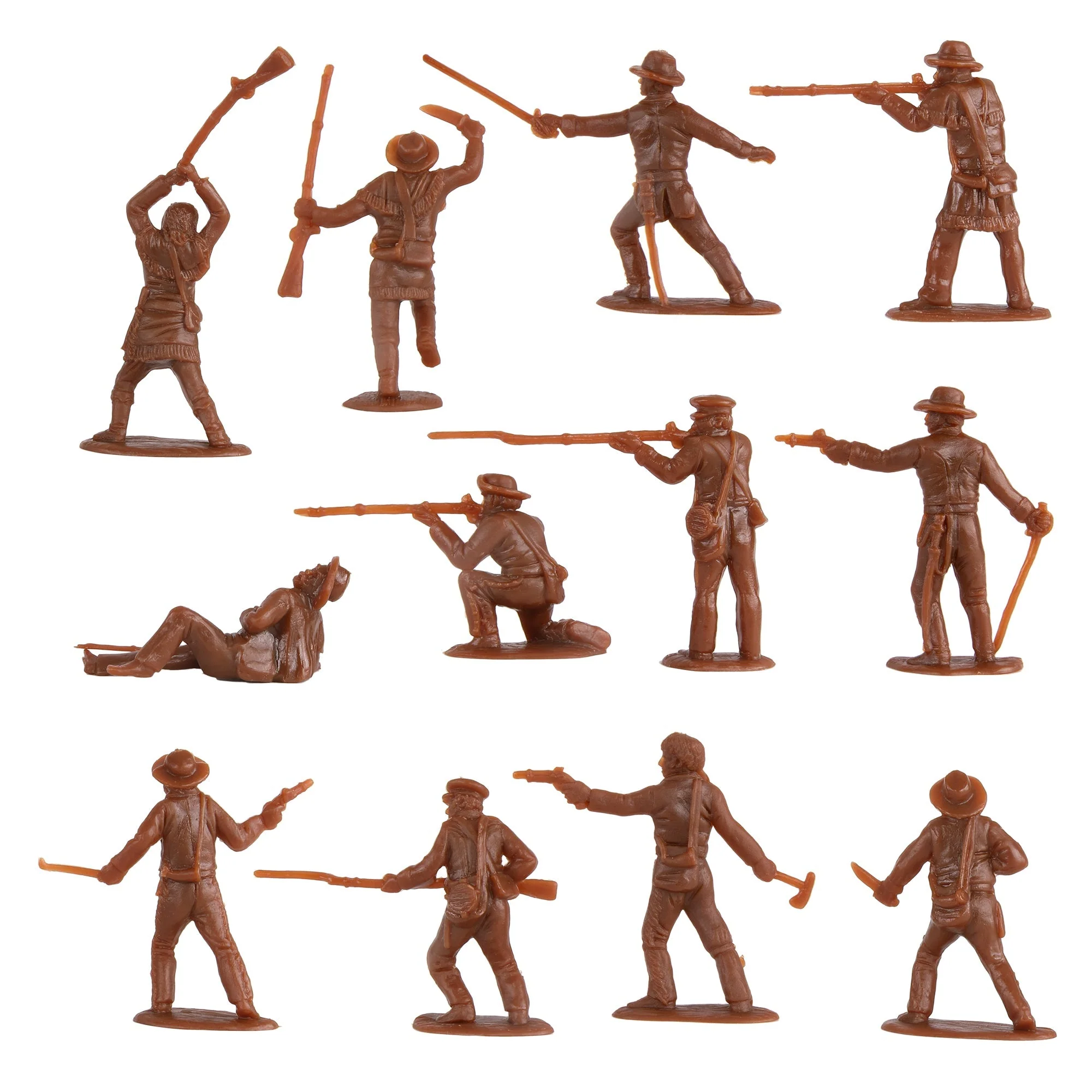 BMC CTS Alamo Texans Last Stand - Brown & Blue 35pc Plastic Army Soldier Figures - Image 8