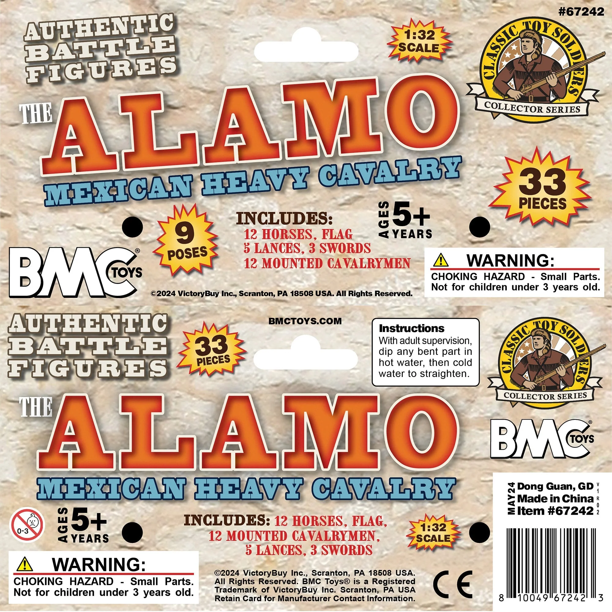 BMC CTS Alamo Mexican Heavy Cavalry - 33pc Powder Blue Plastic Soldier Figures - Image 5