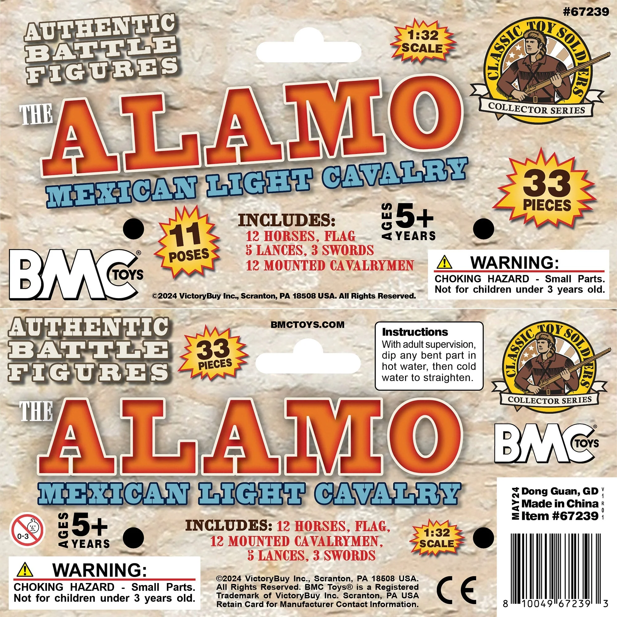 BMC CTS Alamo Mexican Light Cavalry - 33pc Powder Blue Plastic Soldier Figures - Image 8