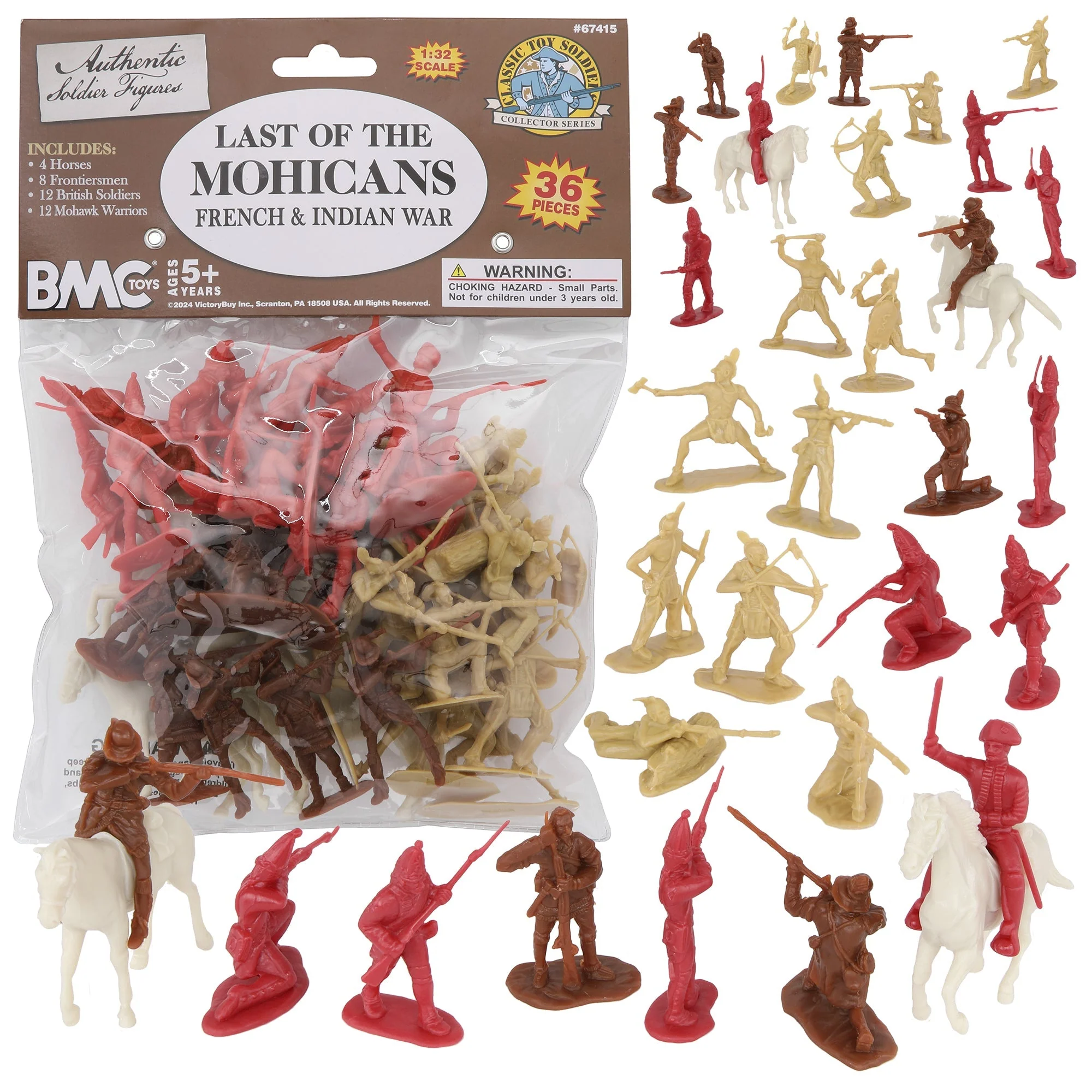 BMC CTS Last of the Mohicans - 36pc French & Indian War Plastic Soldier Figures