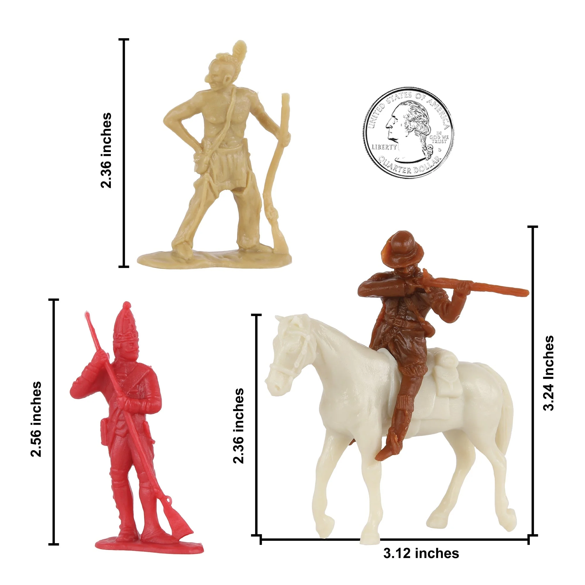 BMC CTS Last of the Mohicans - 36pc French & Indian War Plastic Soldier Figures - Image 3