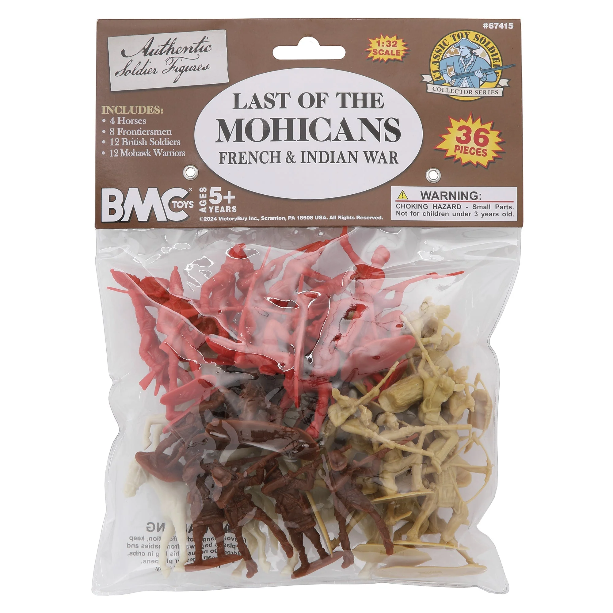 BMC CTS Last of the Mohicans - 36pc French & Indian War Plastic Soldier Figures - Image 9