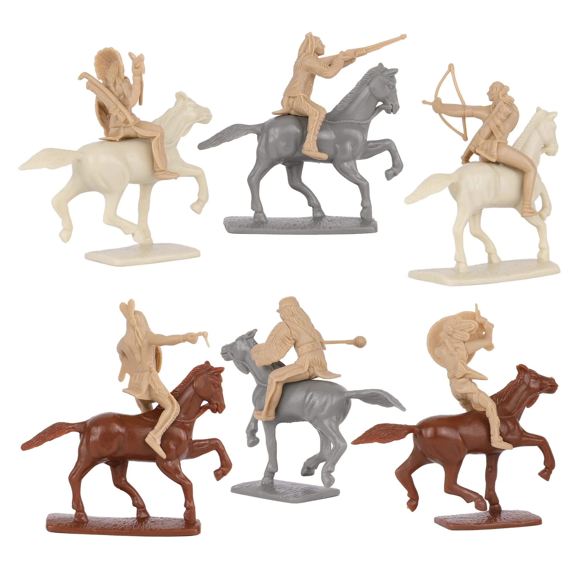 BMC CTS Battle of Little Big Horn Plastic Army Men - 20pc Sioux & Cavalry Figure - Image 6