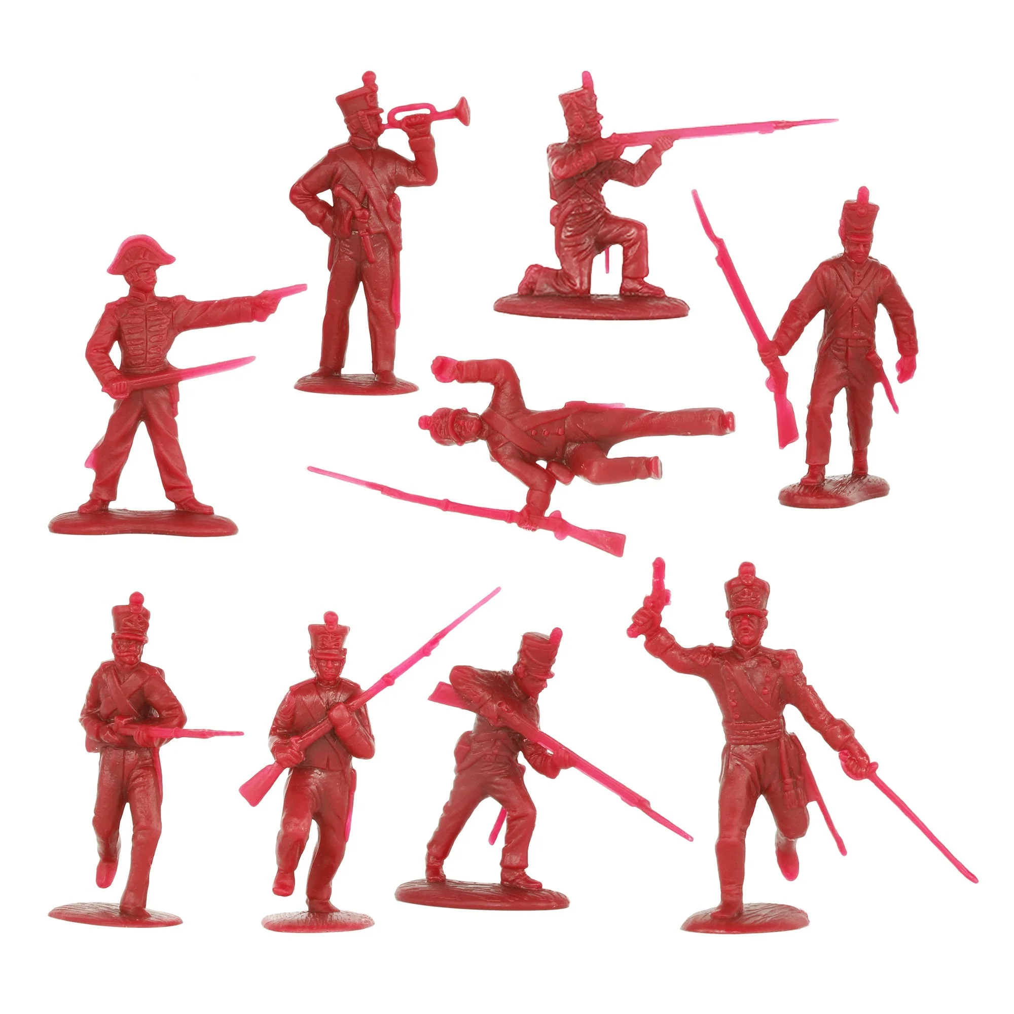 BMC CTS Battle of Waterloo British Infantry - 29pc Red Napoleonic War Figure Set - Image 3