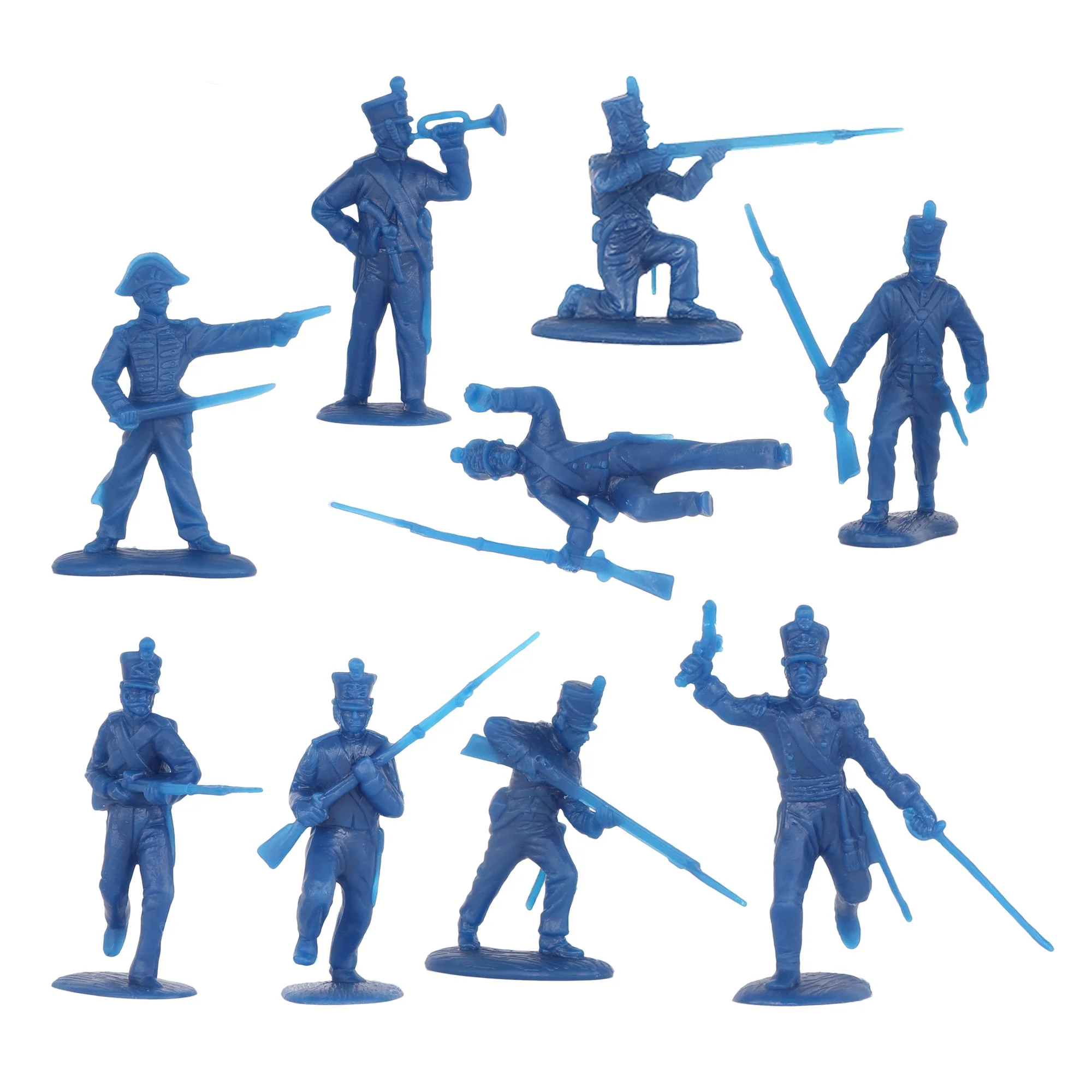 BMC CTS Battle of Waterloo French Infantry - 29pc Blue Napoleonic War Figure Set - Image 3