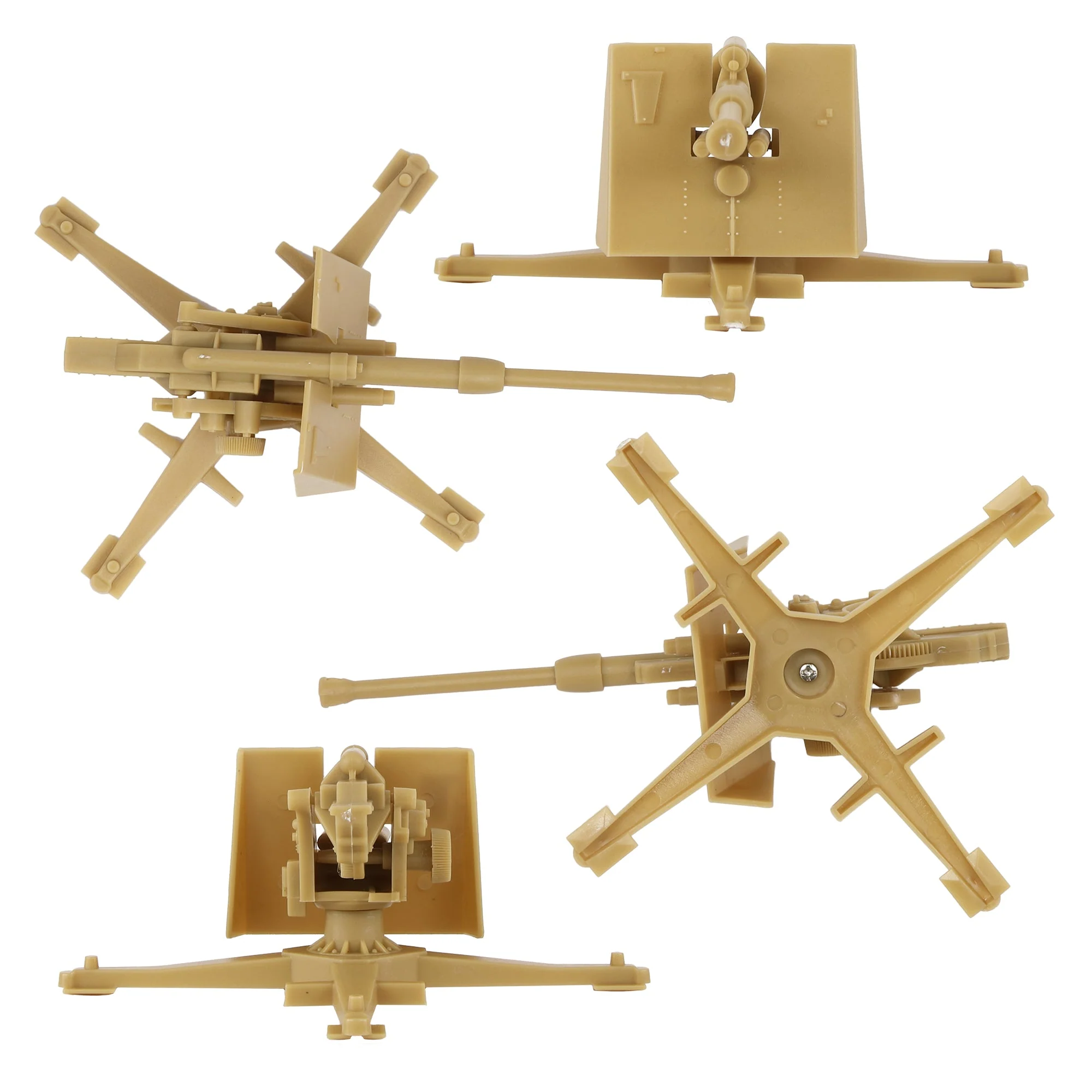 BMC CTS WW2 German 88mm Flak Artillery & Crews - 15pc Tan Army Men Accessories - Image 6