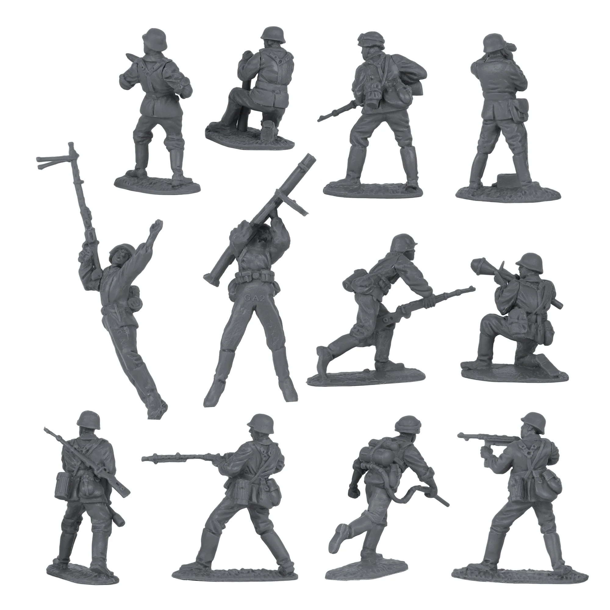 BMC CTS WW2 German Assault & Medics Plastic Army Men - 24pc Gray Soldier Figures - Image 6