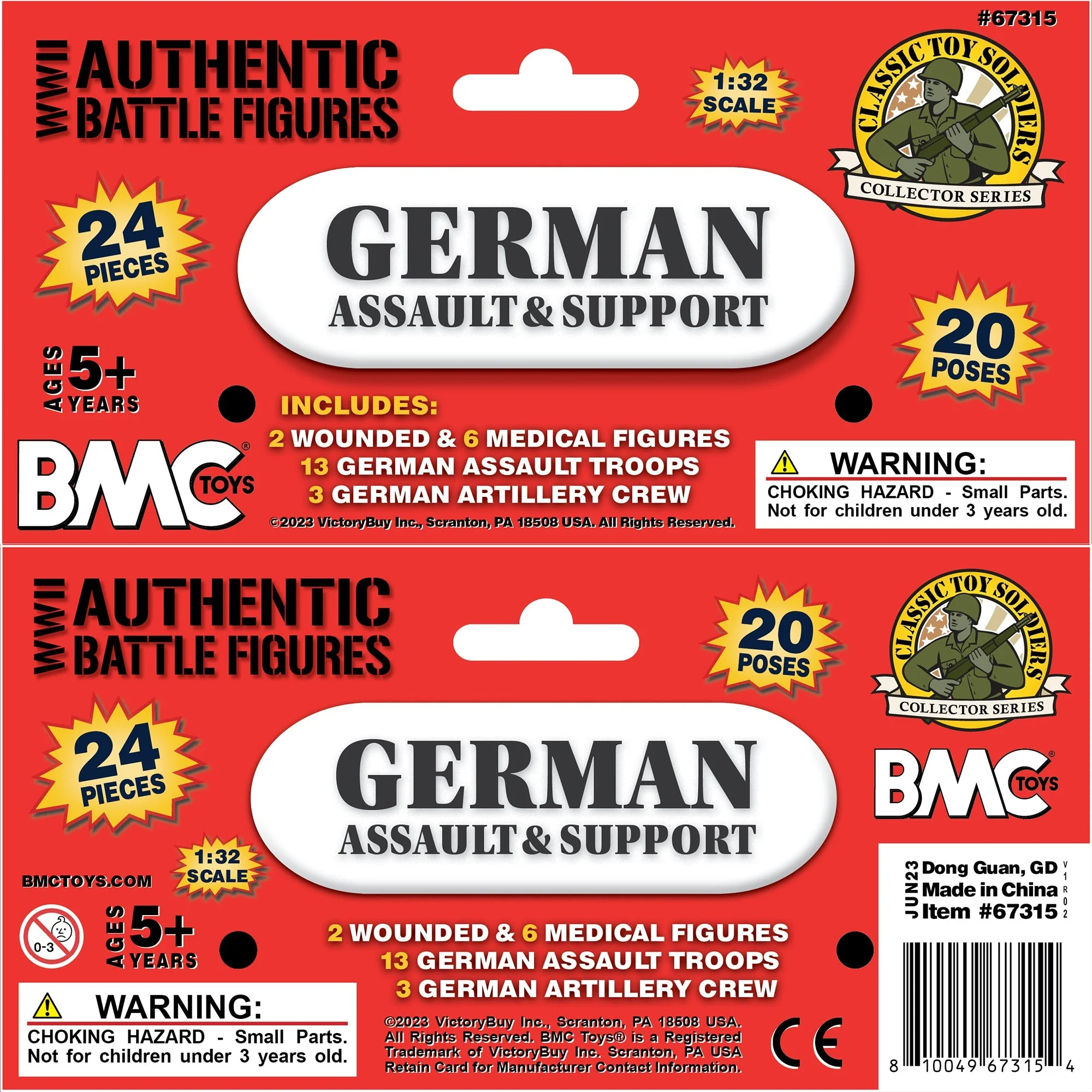 BMC CTS WW2 German Assault & Medics Plastic Army Men - 24pc Gray Soldier Figures - Image 9