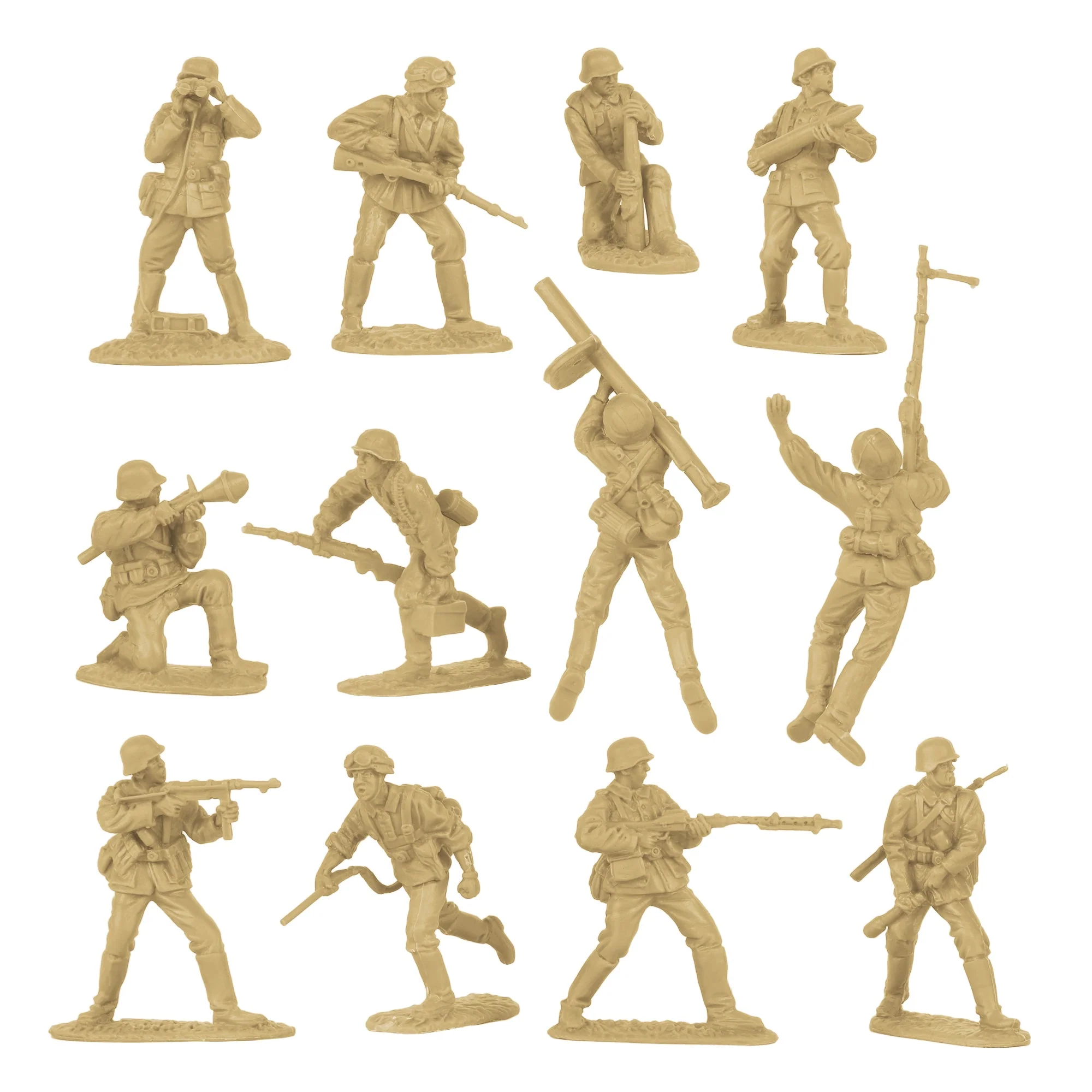 BMC CTS WW2 German Assault & Medics Plastic Army Men - 24pc Tan Soldier Figures - Image 3