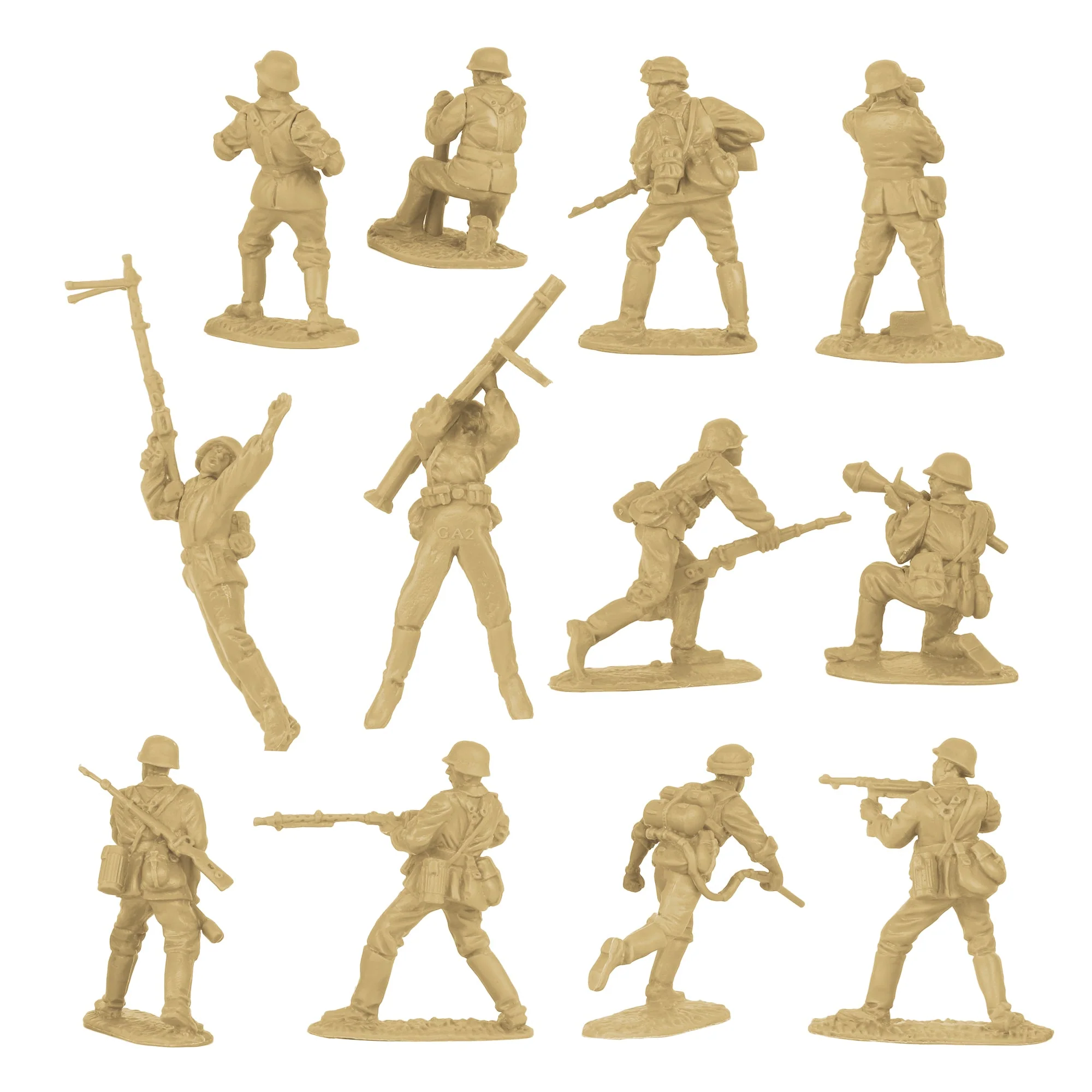 BMC CTS WW2 German Assault & Medics Plastic Army Men - 24pc Tan Soldier Figures - Image 6
