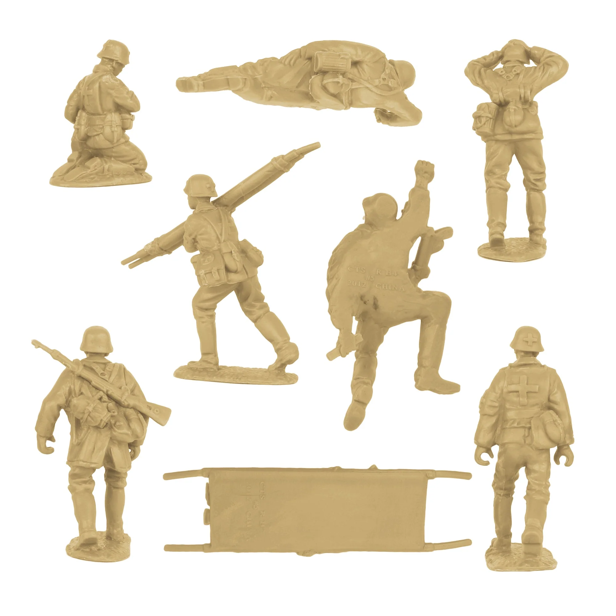 BMC CTS WW2 German Assault & Medics Plastic Army Men - 24pc Tan Soldier Figures - Image 7