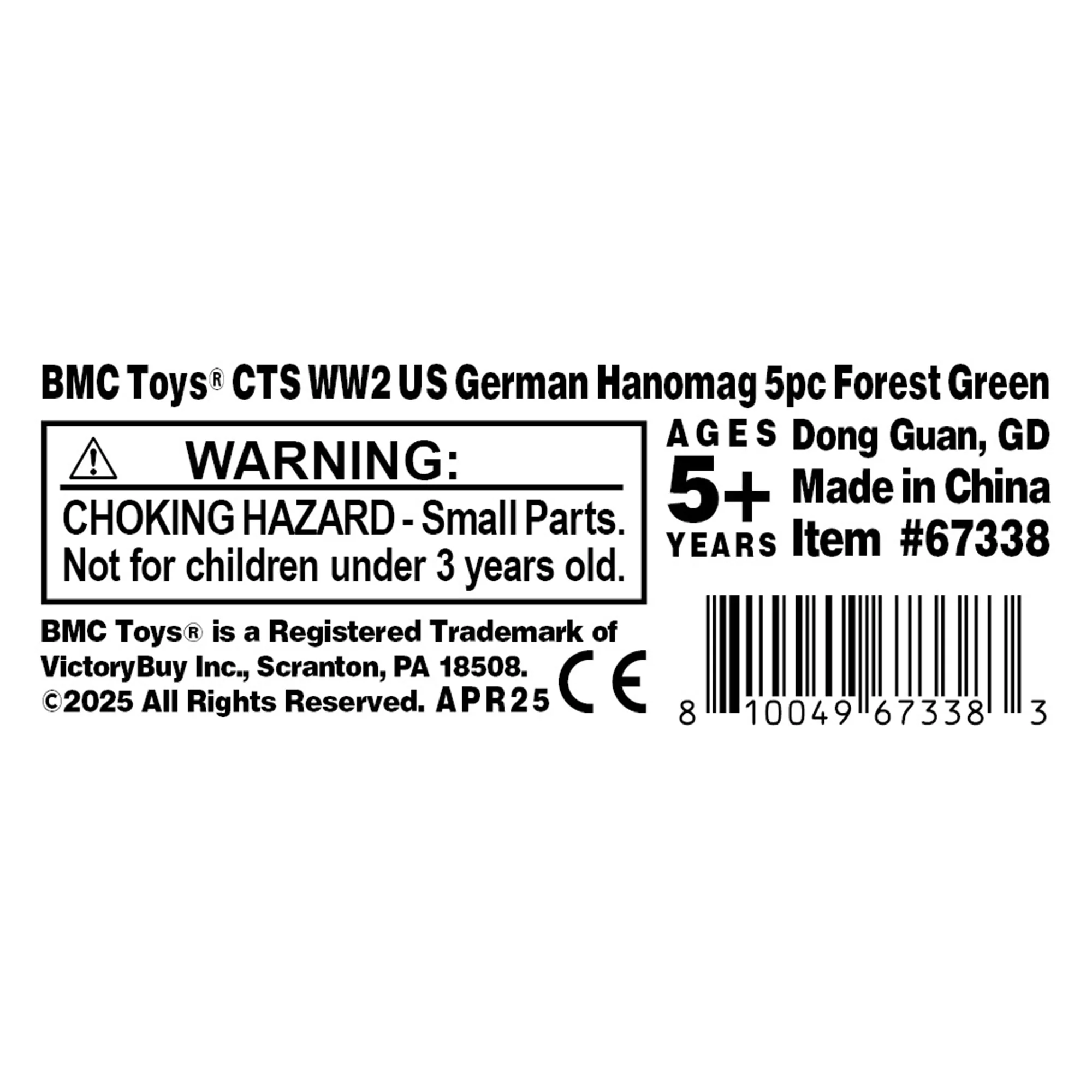 BMC CTS WW2 German Hanomag Halftrack - 5pc Forest-Green Plastic Army Men Vehicle - Image 6