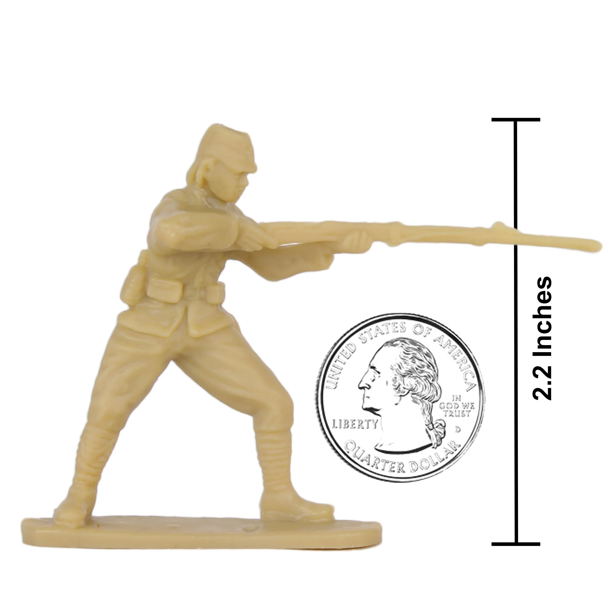 BMC CTS WW2 Japanese Plastic Army Men - 24pc Tan Imperial Japan Soldier Figures - Image 2