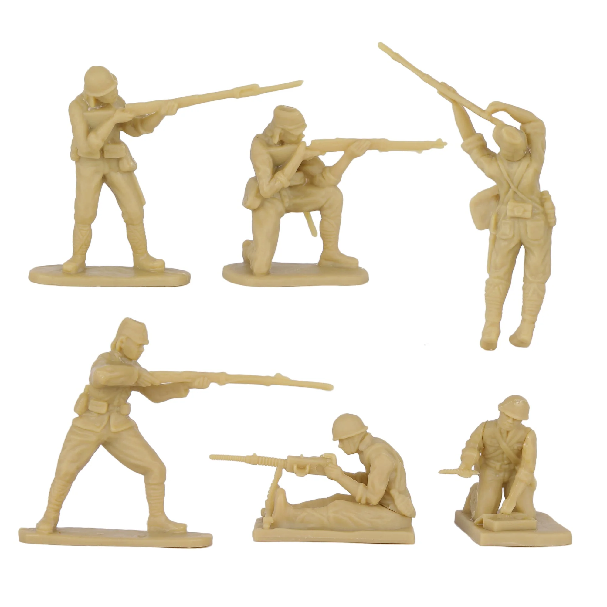 BMC CTS WW2 Japanese Plastic Army Men - 24pc Tan Imperial Japan Soldier Figures - Image 3