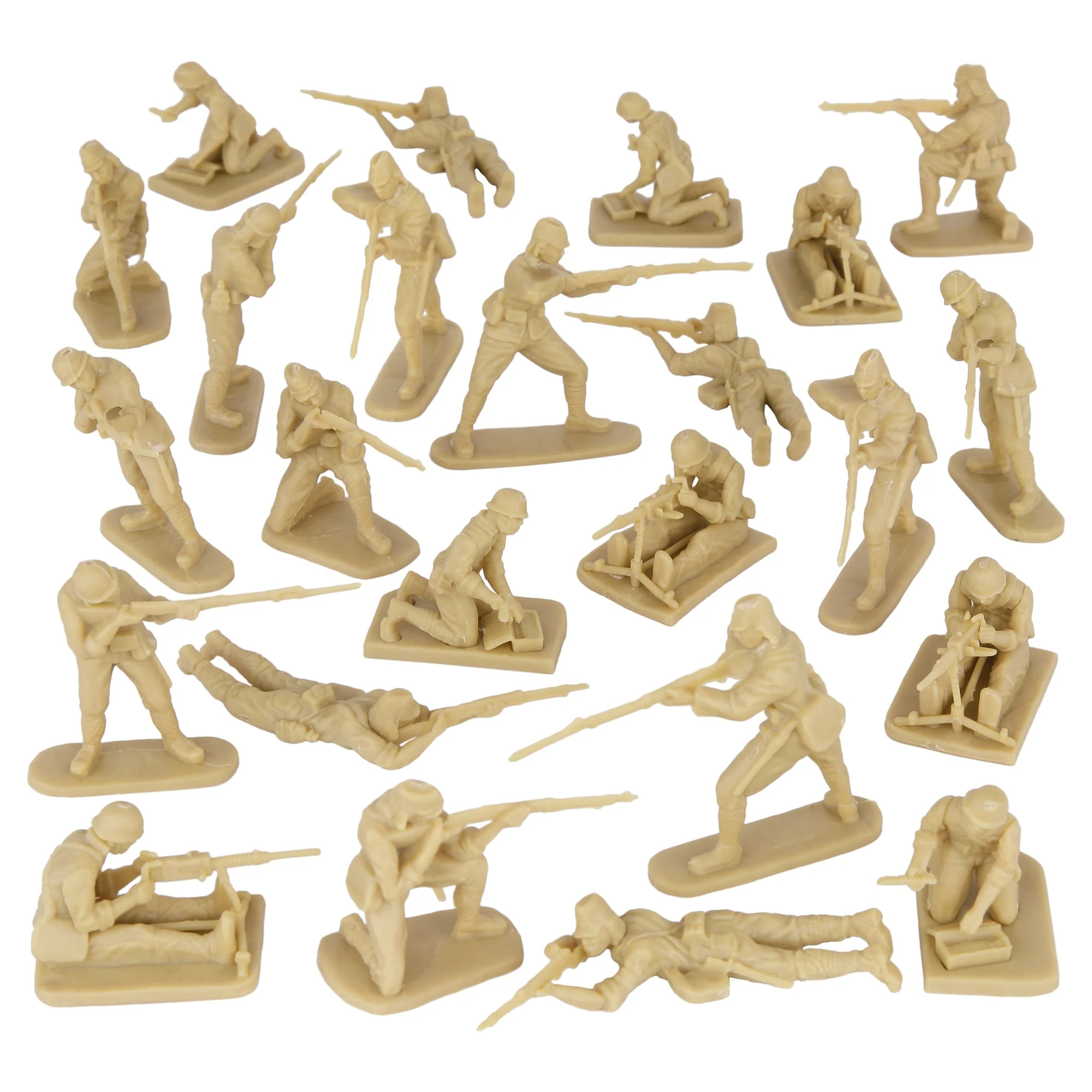 BMC CTS WW2 Japanese Plastic Army Men - 24pc Tan Imperial Japan Soldier Figures - Image 4