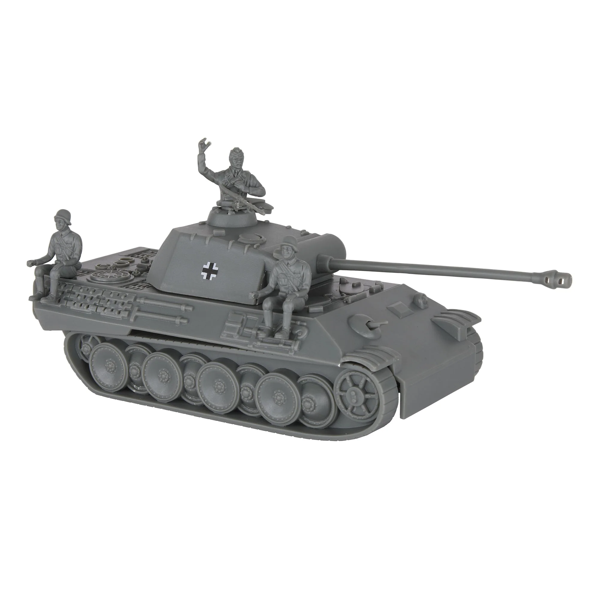 BMC CTS WW2 German Panther V Tank - Gray 1-38 Plastic Army Men Military Vehicle