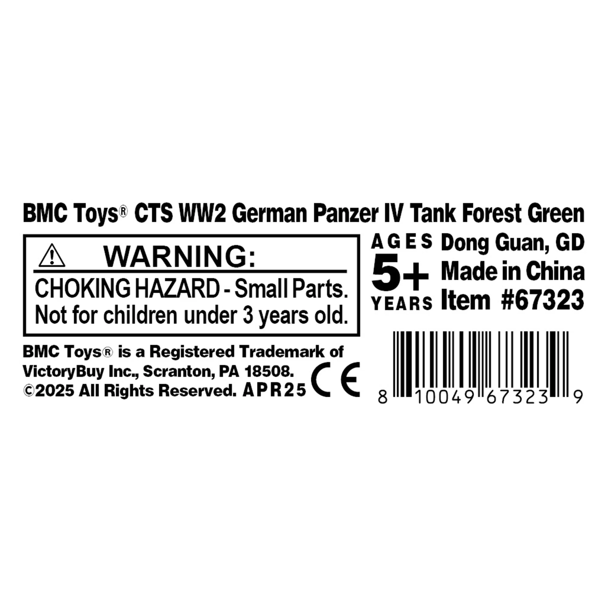 BMC CTS WW2 German Panzer IV Tank - Forest-Green Plastic Army Military Vehicle - Image 6