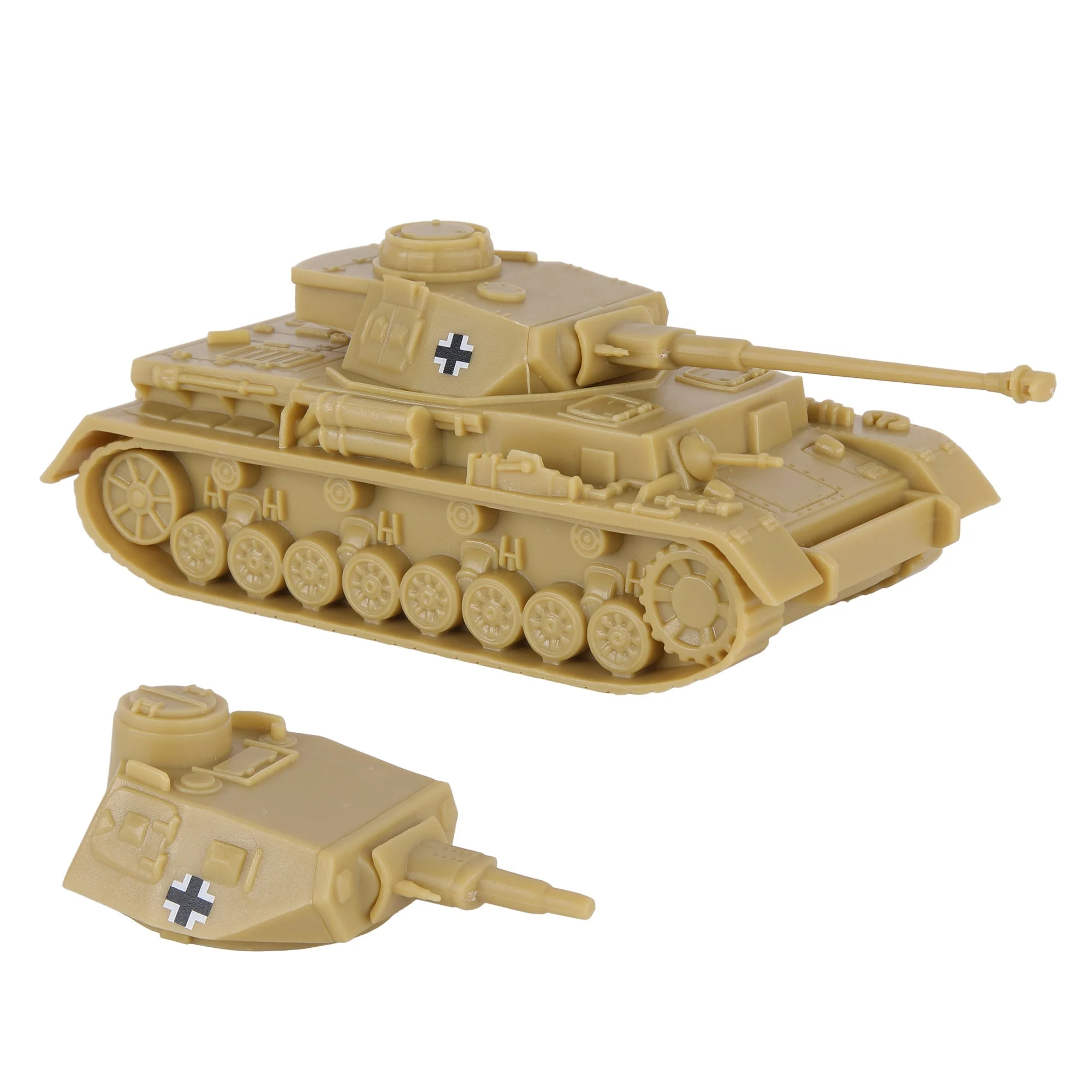 BMC CTS WW2 German Panzer IV Tank - Tan 1-38 Plastic Army Military Vehicle
