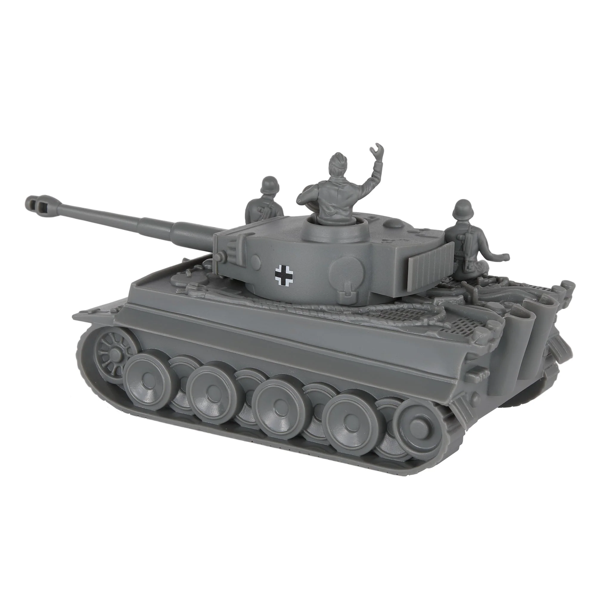 BMC CTS WW2 German Tiger I Tank - Gray 1-38 Plastic Army Men Military Vehicle - Image 4