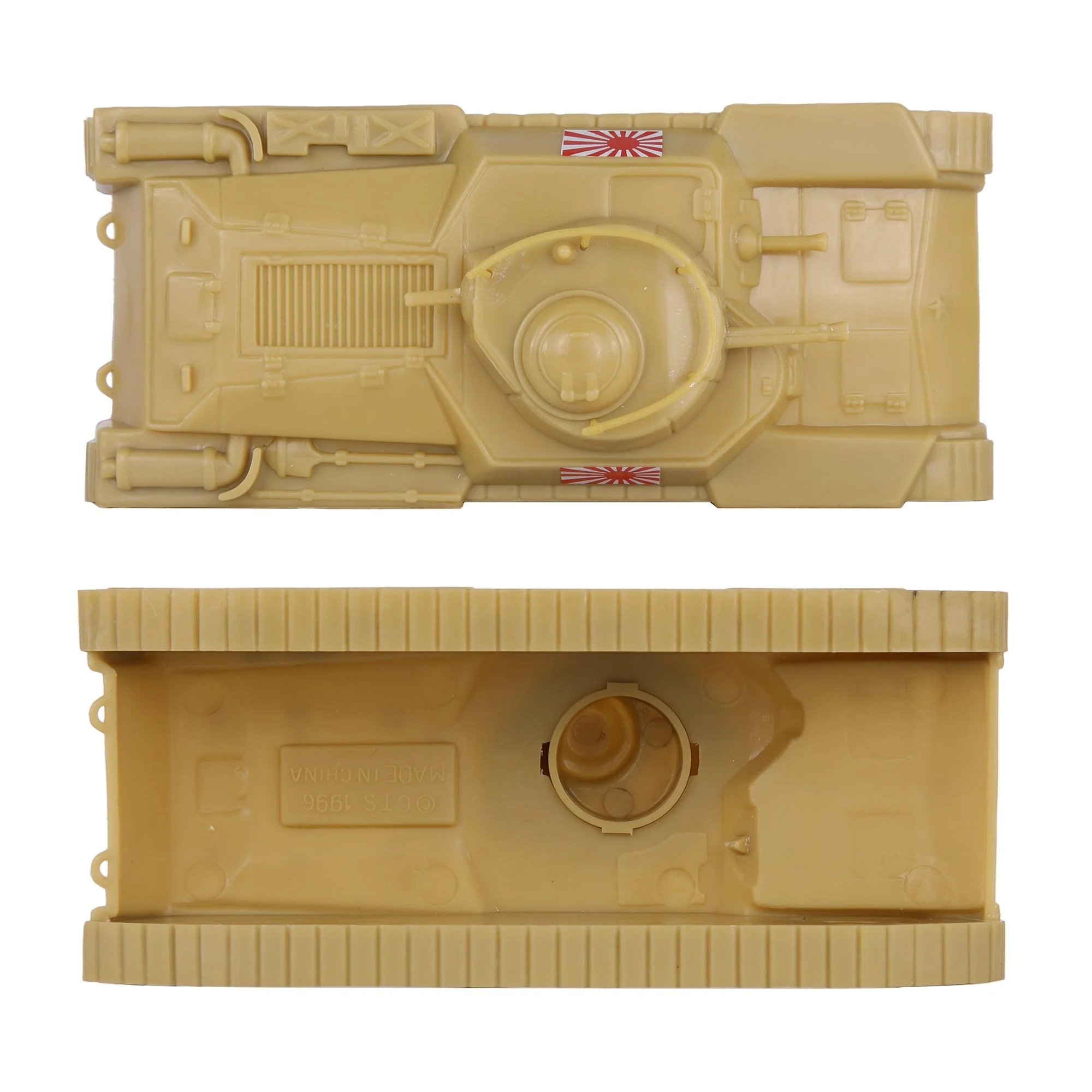 BMC CTS WW2 Japan Chi-Ha Tanks - Tan 2pc 1-38 Plastic Army Men Japanese Vehicles - Image 3