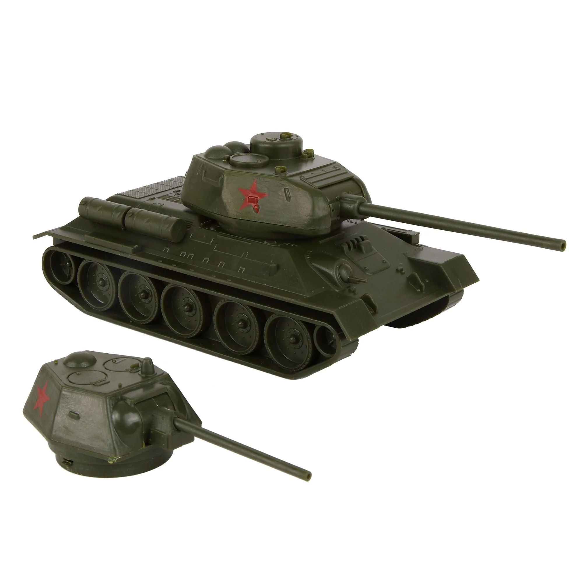 BMC CTS WW2 Soviet T-34 Tank - Olive-Green 1-40 Russian T34 Plastic Army Vehicle