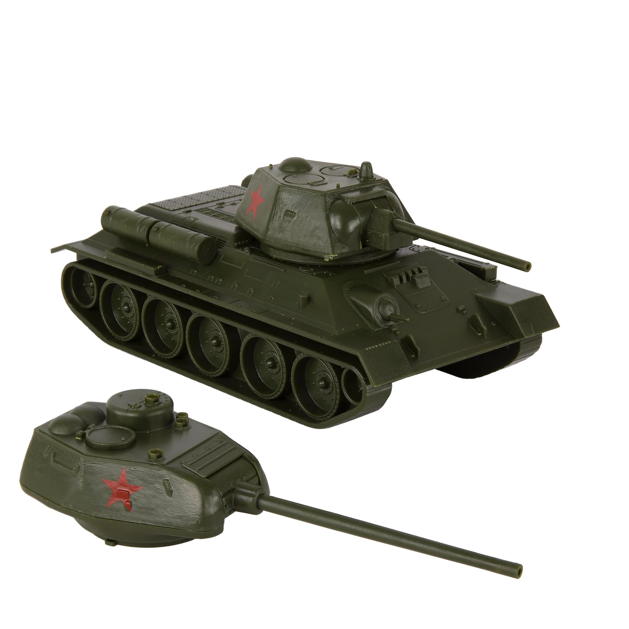 BMC CTS WW2 Soviet T-34 Tank - Olive-Green 1-40 Russian T34 Plastic Army Vehicle - Image 4