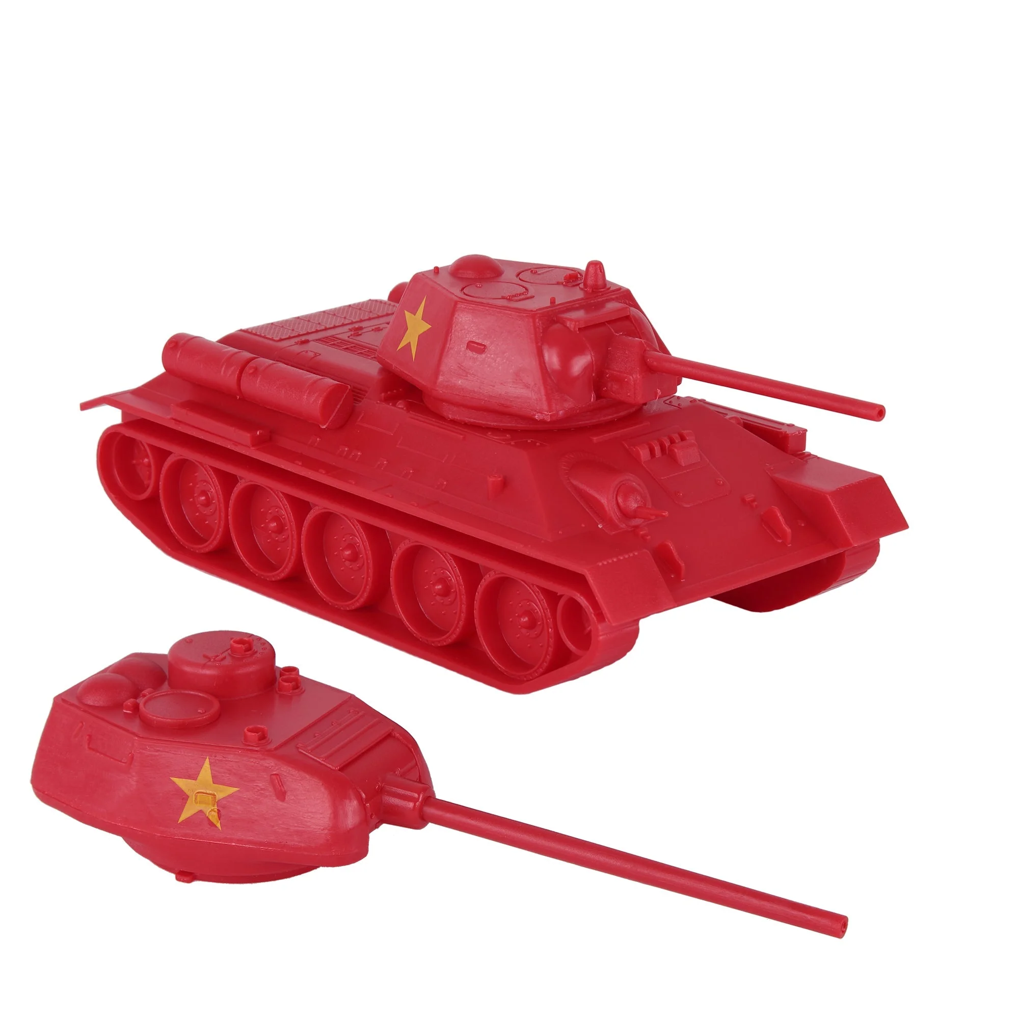 BMC CTS WW2 Soviet T-34 Tank - Red 1-40 Russian T34 Plastic Army Men Vehicle - Image 4