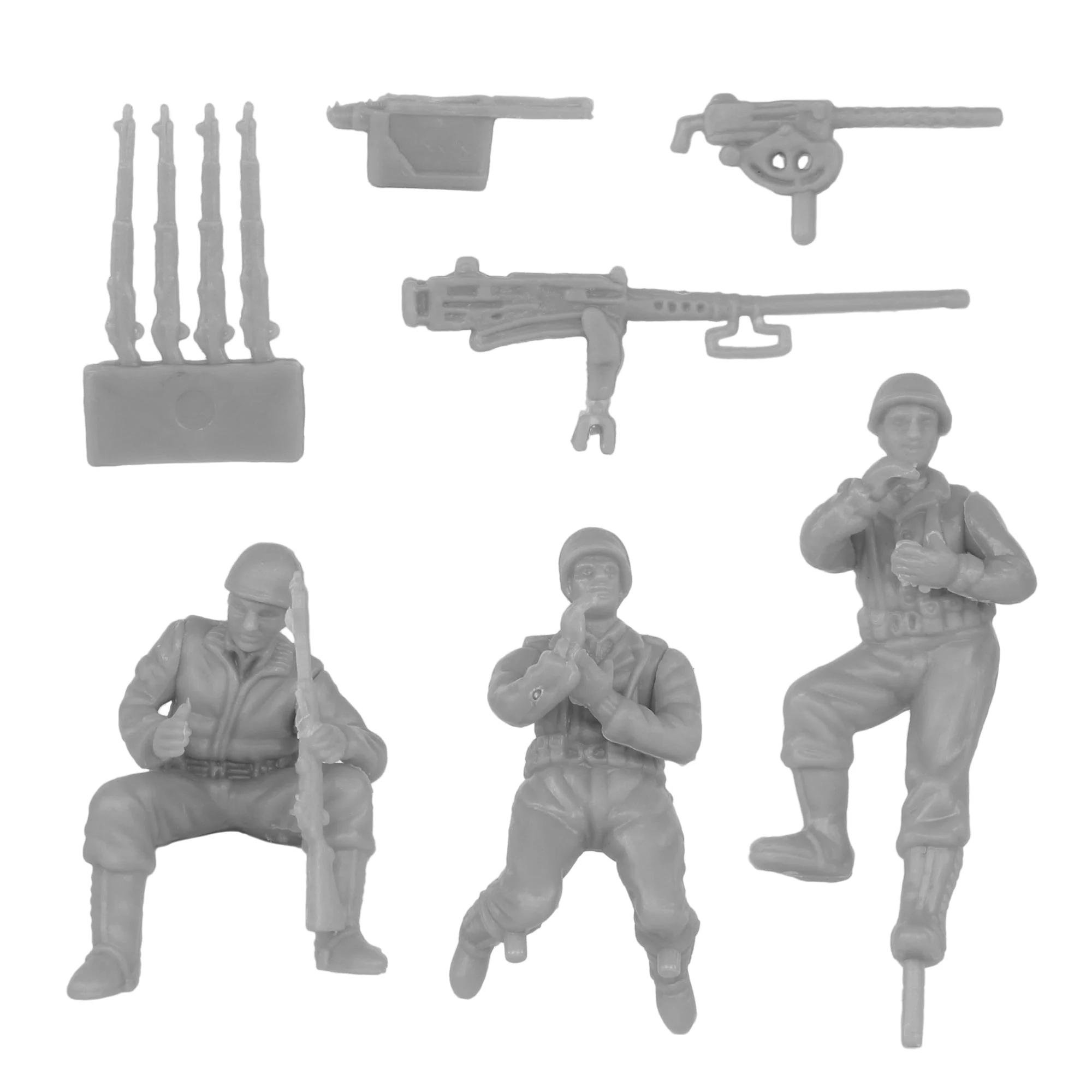 BMC CTS WW2 US M3 Halftrack - 4pc Gray Plastic Army Men Armored Vehicle - Image 3