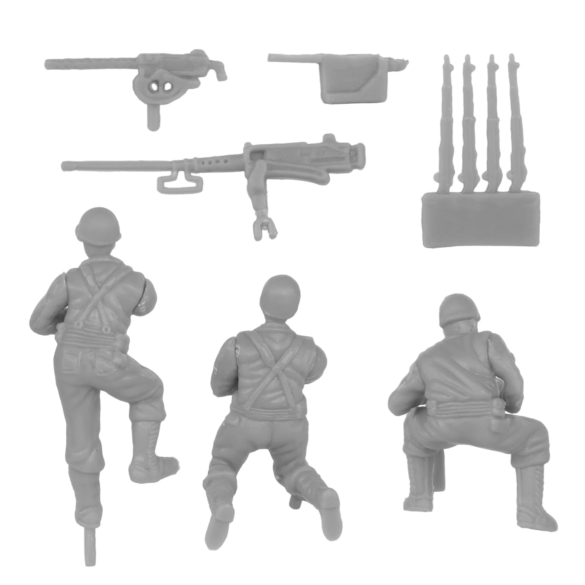 BMC CTS WW2 US M3 Halftrack - 4pc Gray Plastic Army Men Armored Vehicle - Image 5