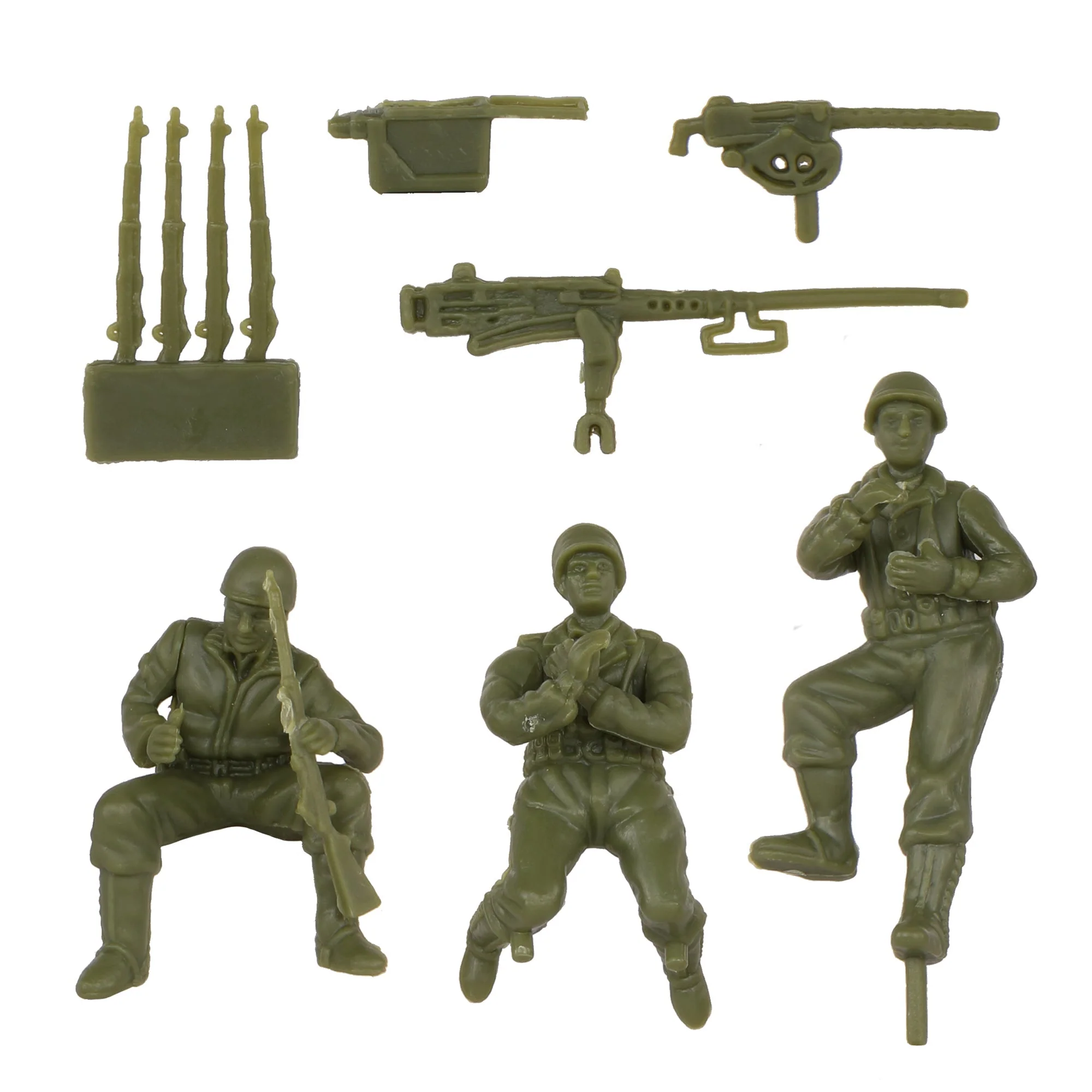 BMC CTS WW2 US M3 Halftrack - 4pc OD Green Plastic Army Men Armored Vehicle - Image 3