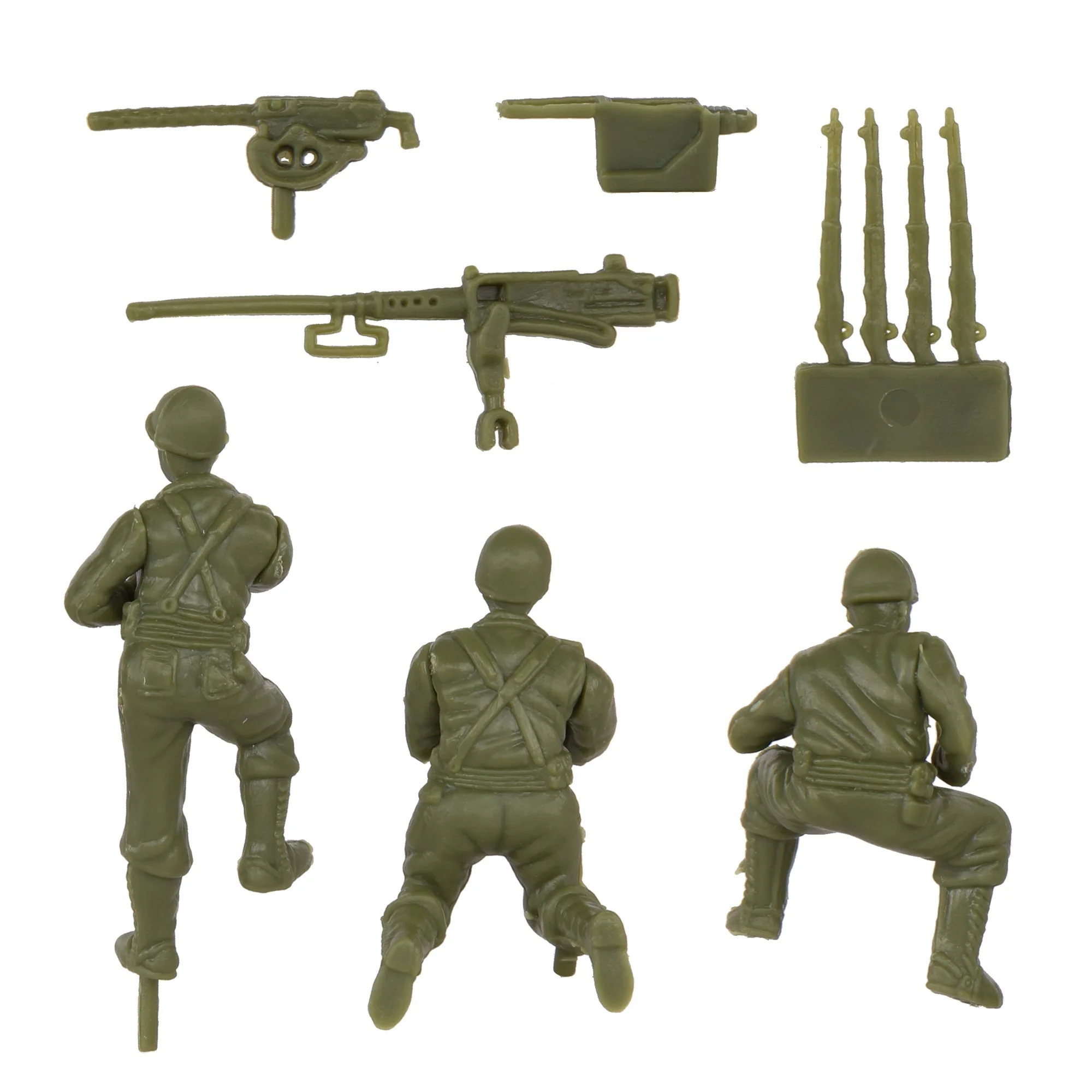 BMC CTS WW2 US M3 Halftrack - 4pc OD Green Plastic Army Men Armored Vehicle - Image 5