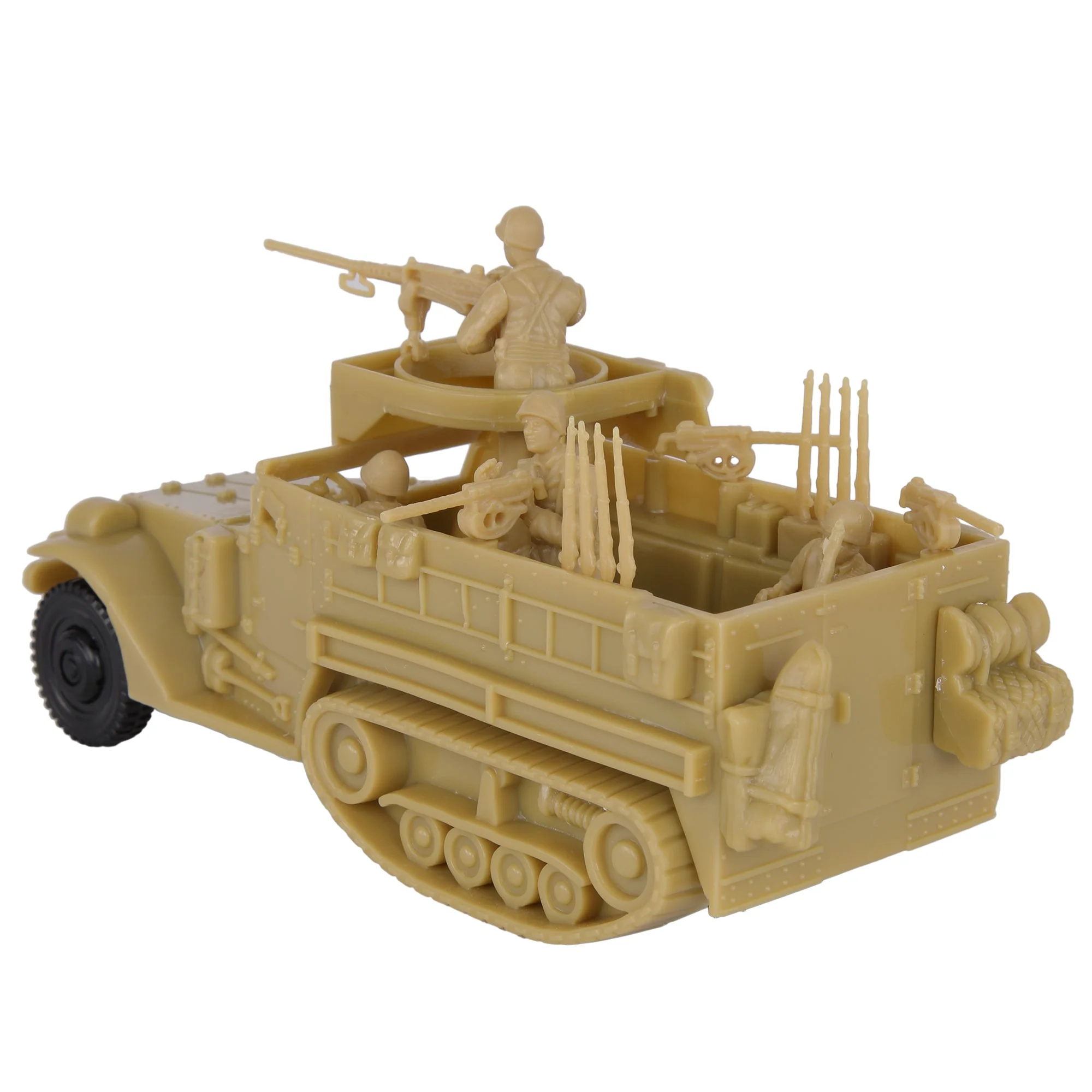BMC CTS WW2 US M3 Halftrack - 4pc Tan Plastic Army Men Armored Vehicle - Image 4