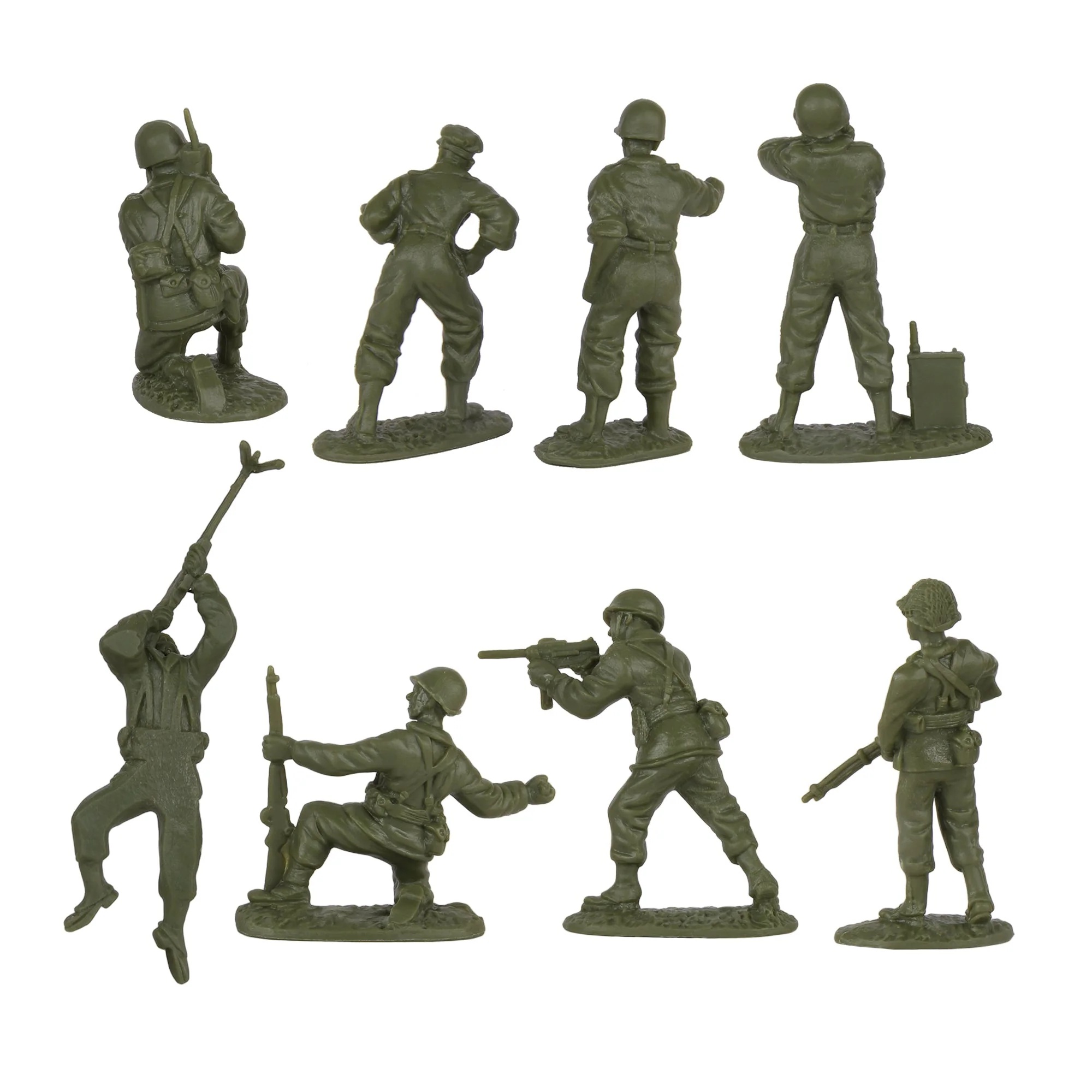 BMC CTS WW2 US Infantry Plastic Army Men - 33pc OD Green 1:32 Soldier Figures - Image 7