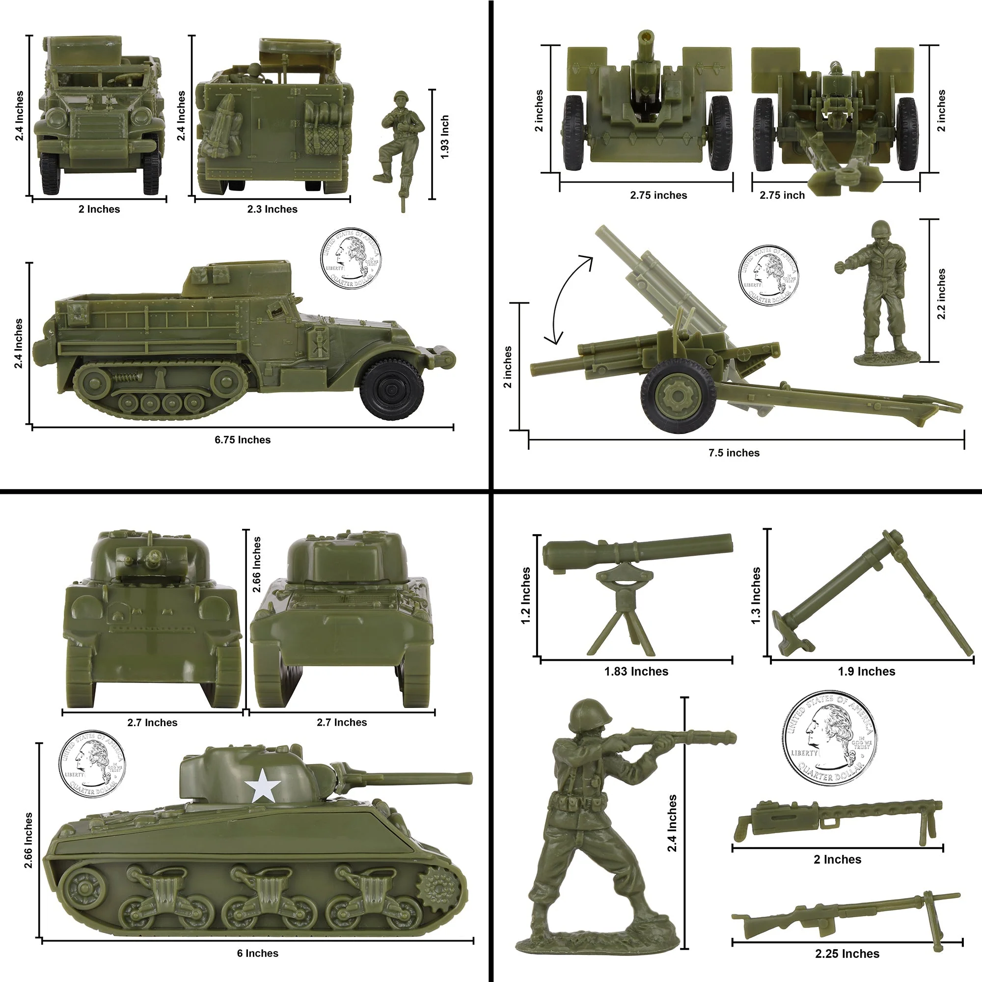 BMC CTS WW2 Battle of the Bulge - Plastic Army Men 130pc Soldier Figure Playset - Image 2