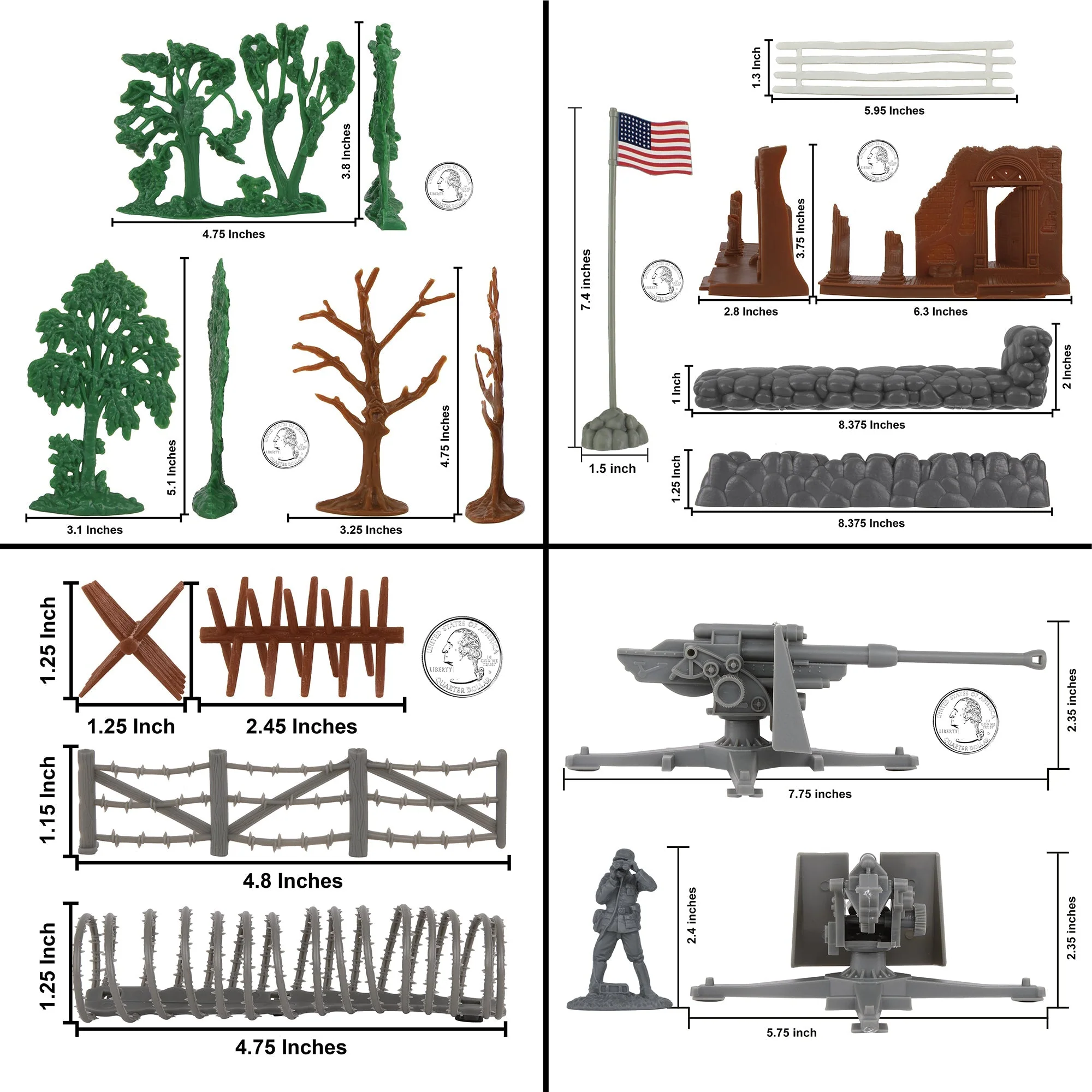 BMC CTS WW2 Battle of the Bulge - Plastic Army Men 130pc Soldier Figure Playset - Image 5