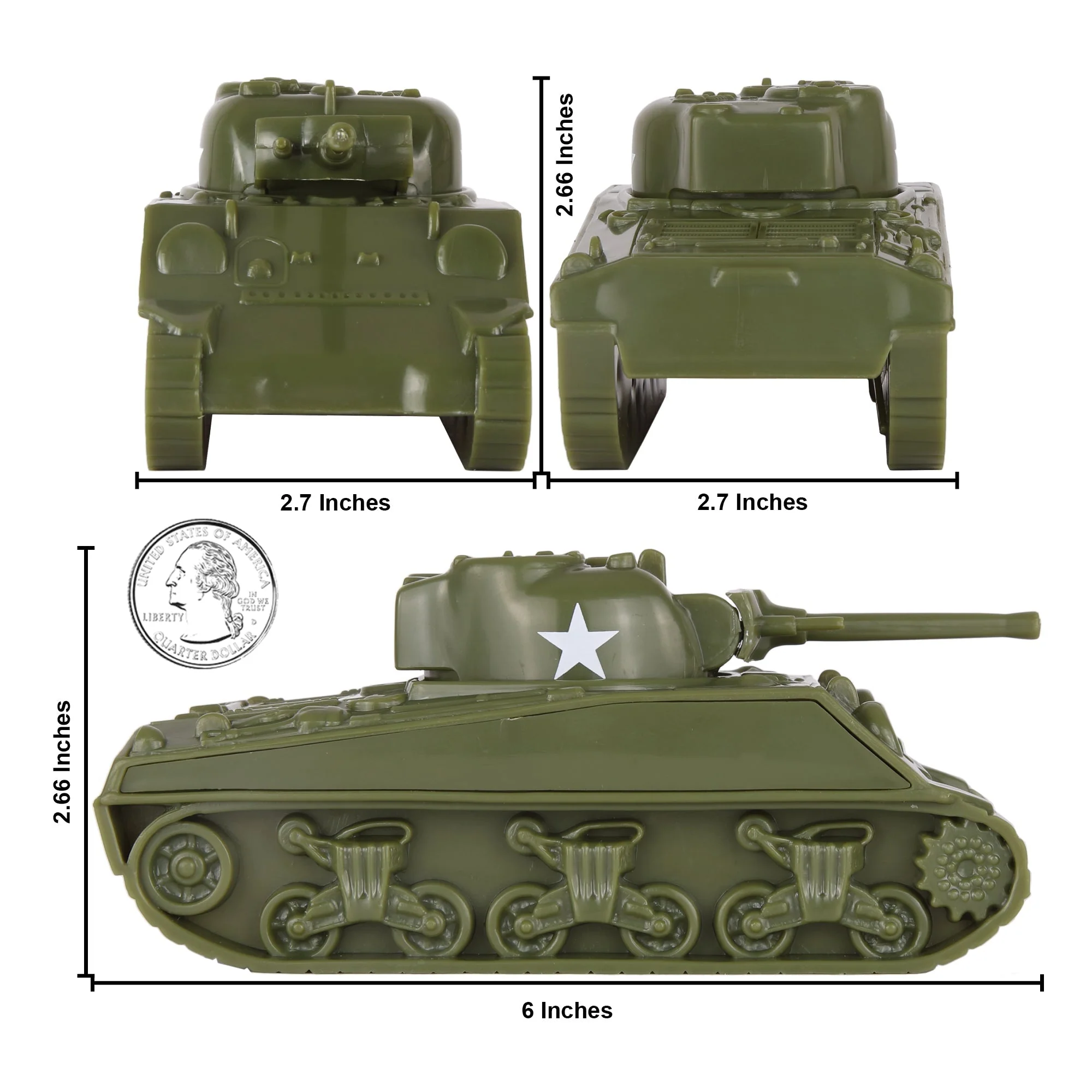 BMC CTS WW2 Battle of Saipan - Plastic Army Men 45pc Pacific Tank Battle Playset - Image 4
